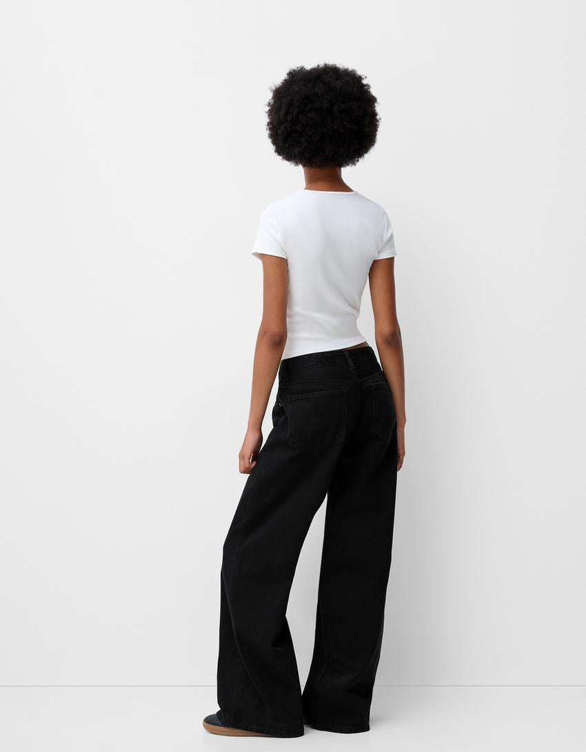 Wide Leg Denim - Bershka
