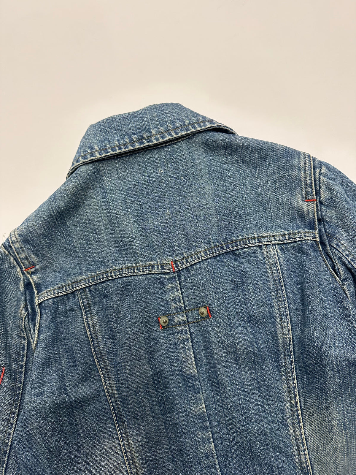 Red Stitched Denim (Small)