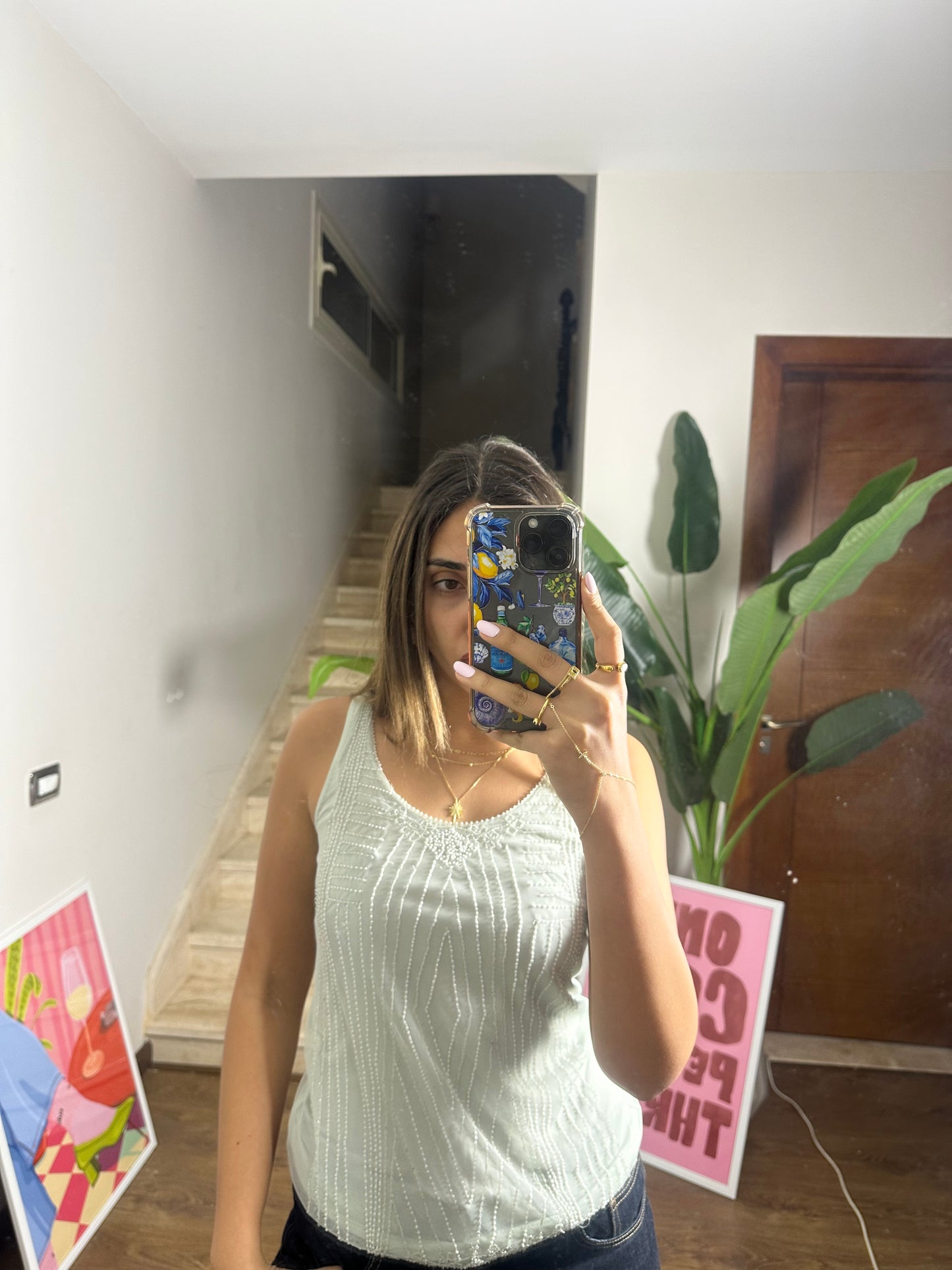 Pearl Embroidery Top (X Small)