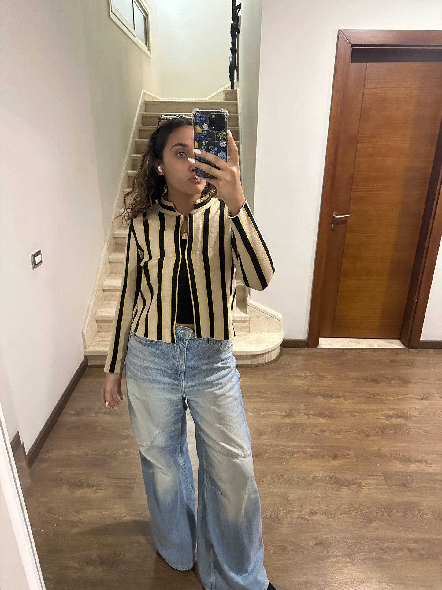 Yellow Stripped Cardigan