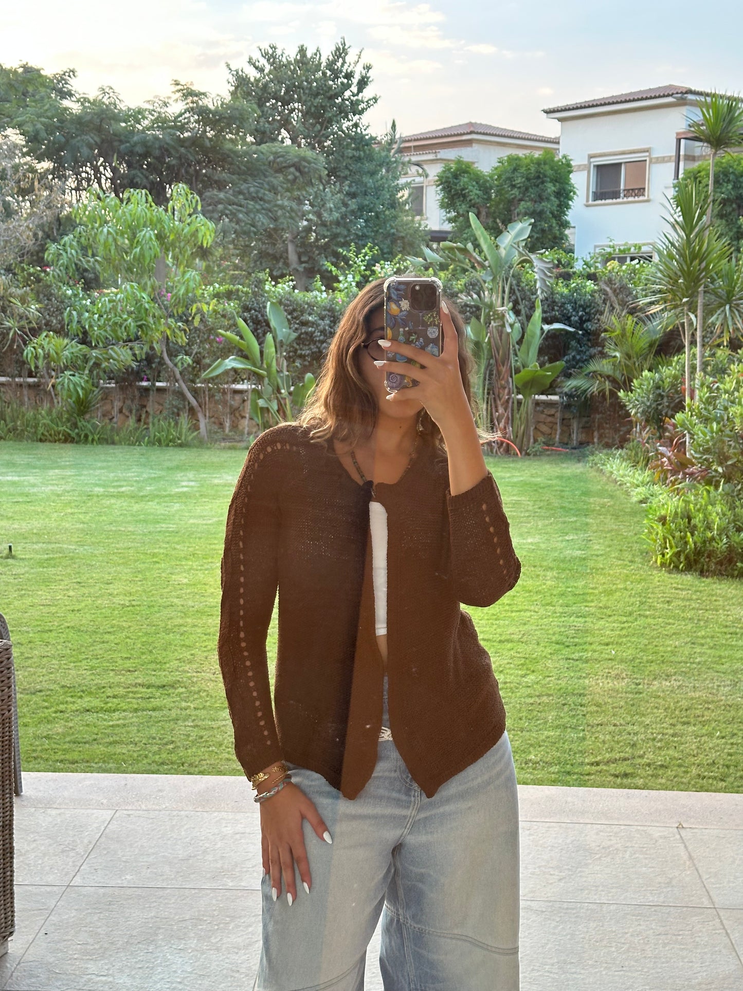 Brown Knitted Cardigan