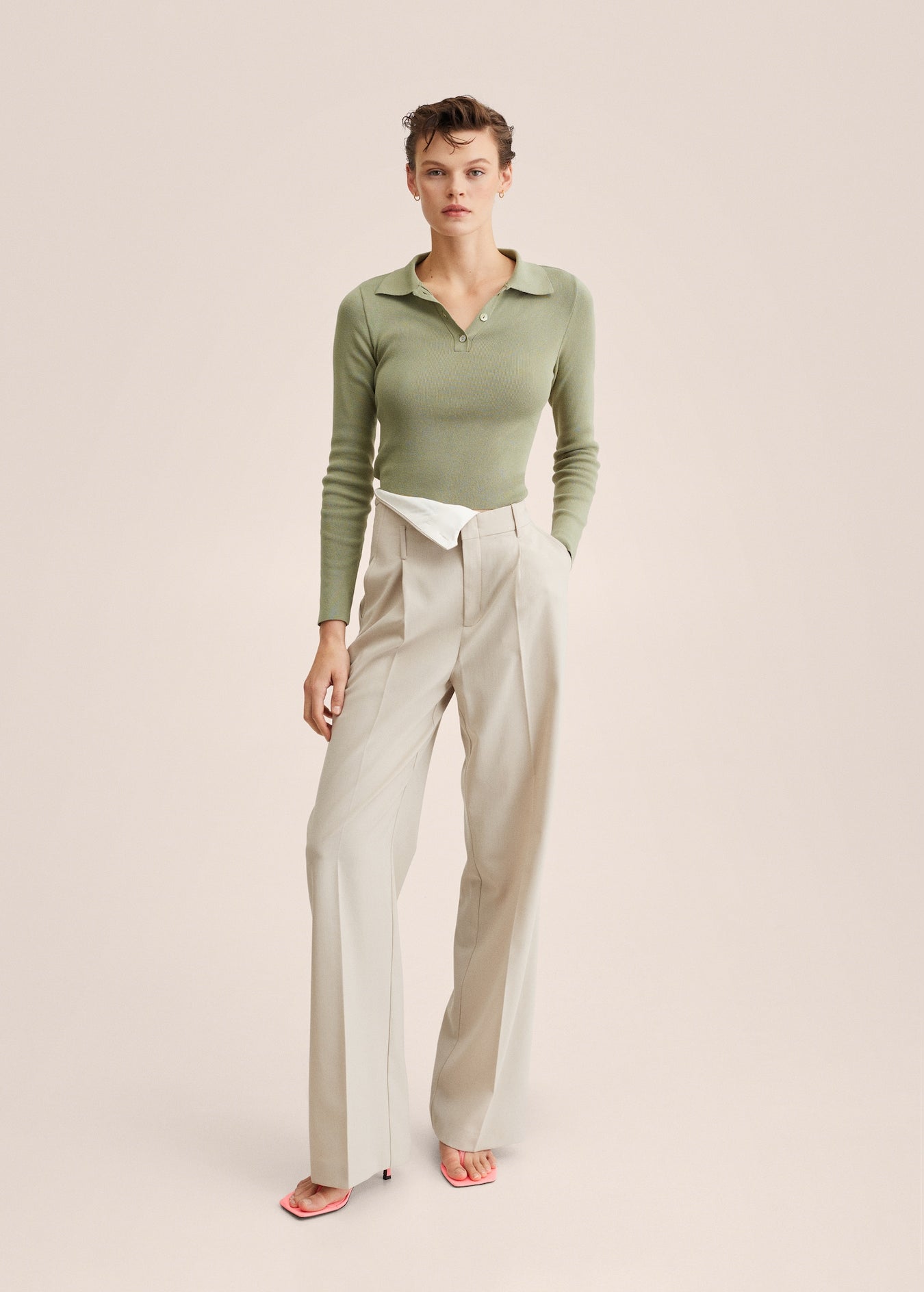 Polo Shirt Open Back - Mango