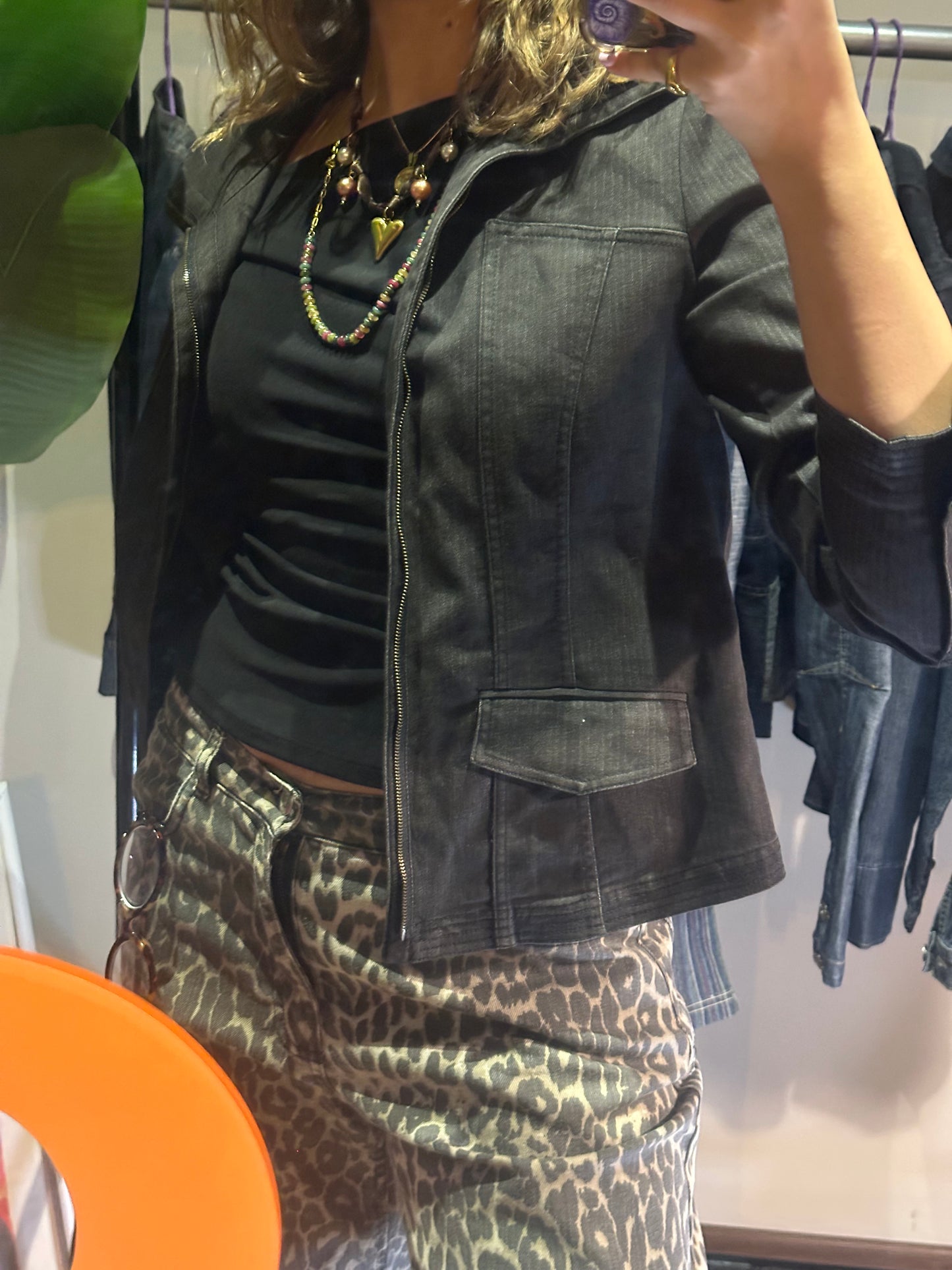 Relaxed Zipped Up Denim (Large)