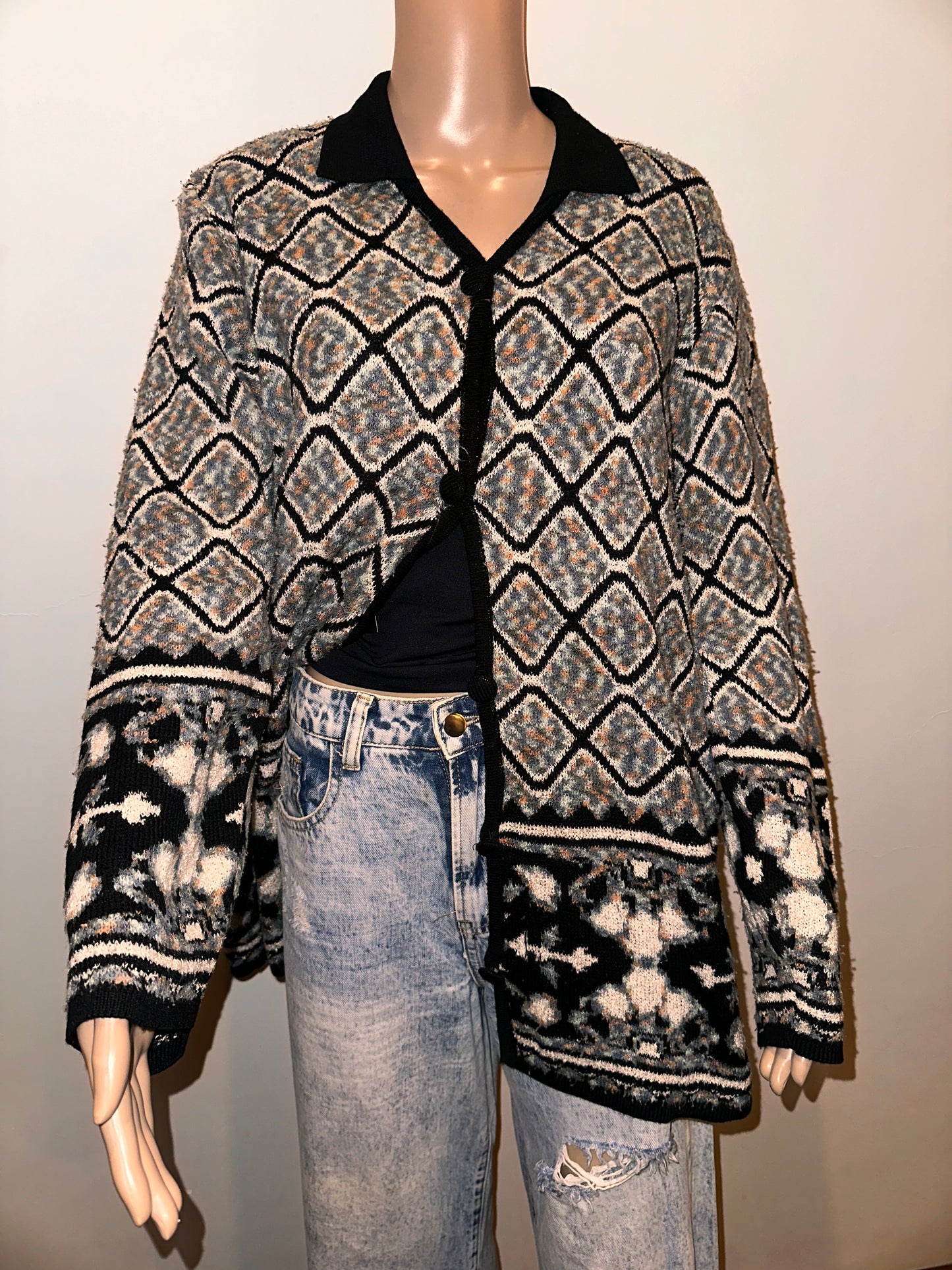 Knitted Jacket in Blue