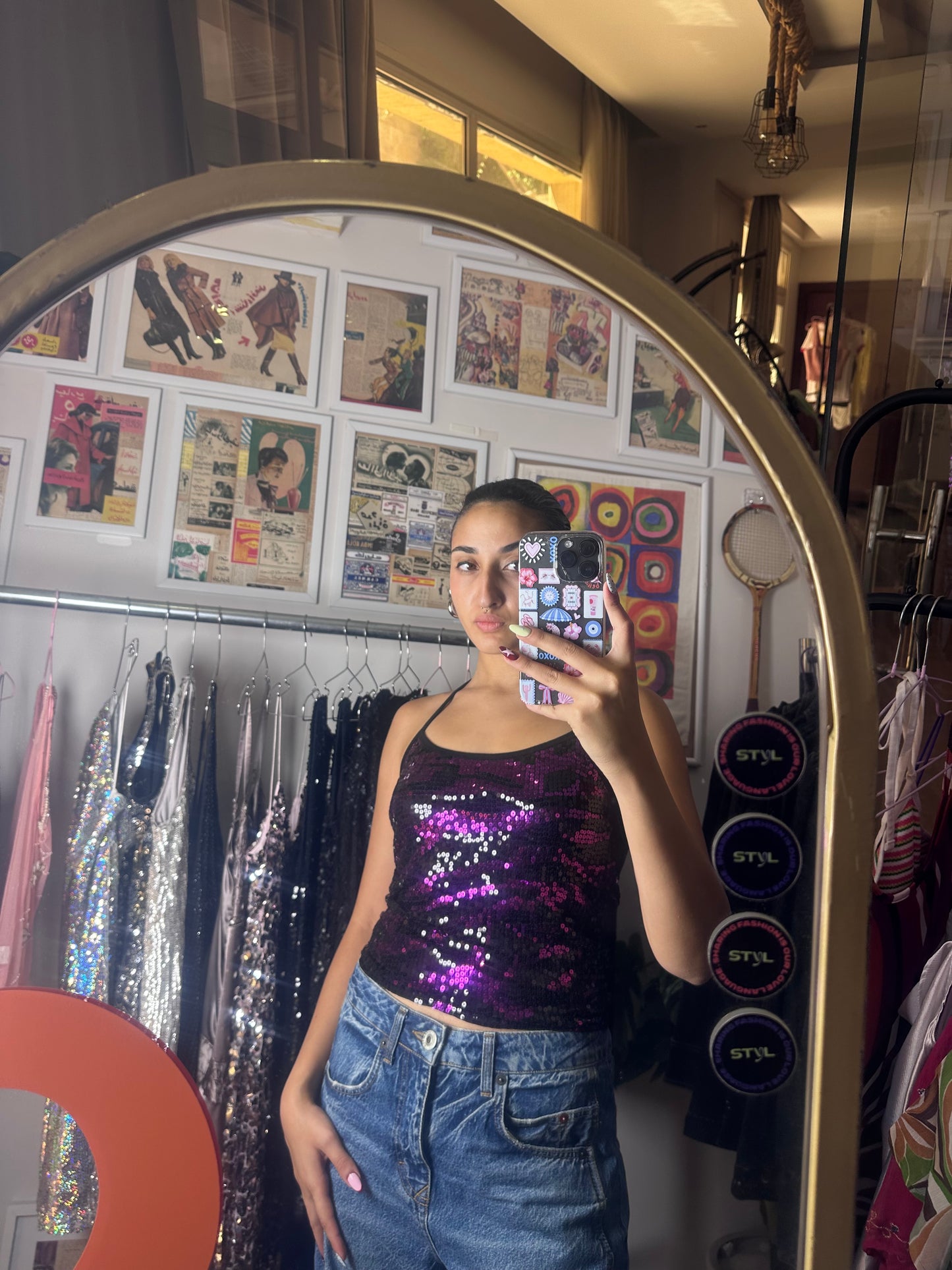 Purple Sequined Top (Small)