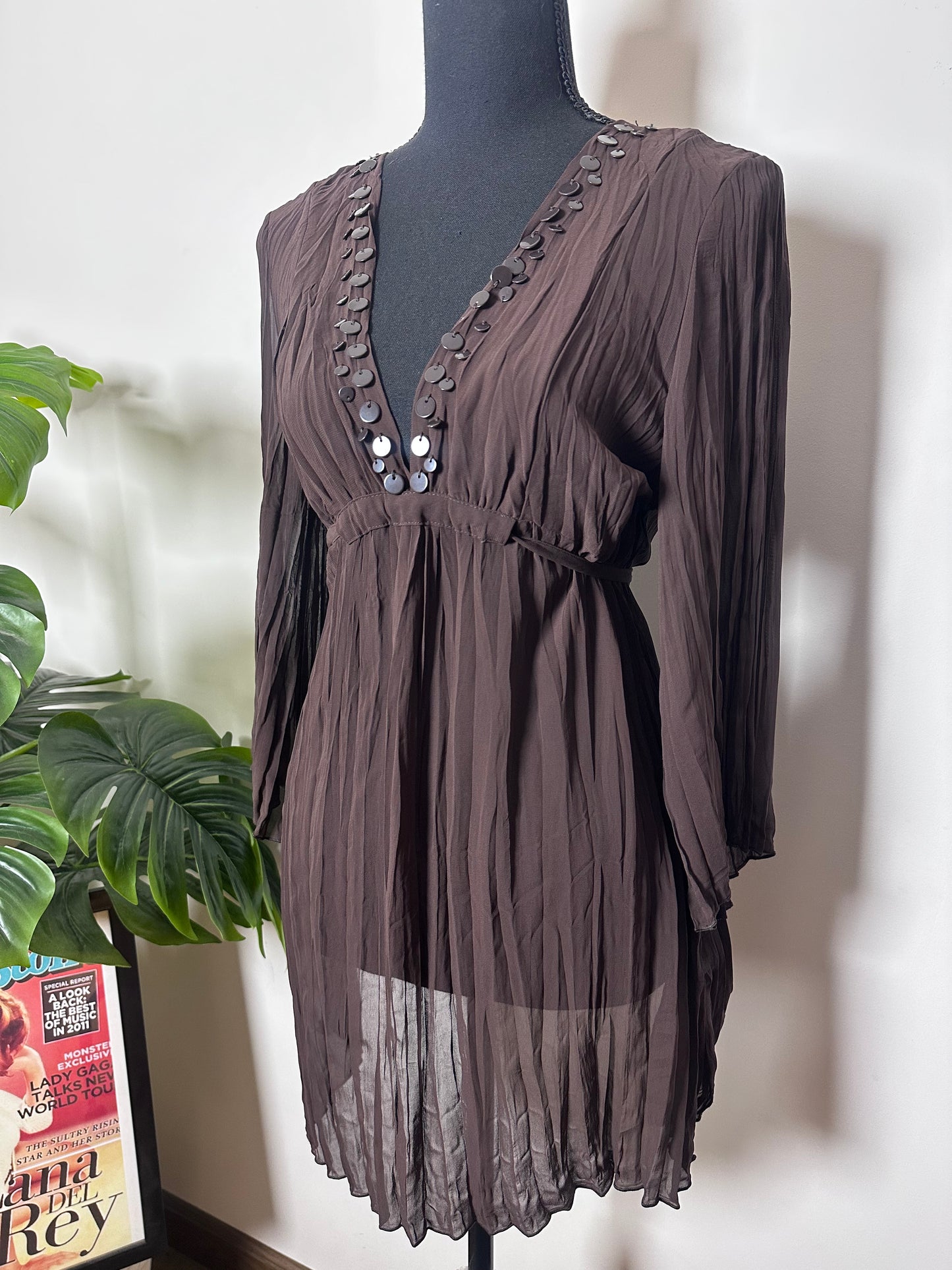 Sequin Pleated Coverup (Medium)
