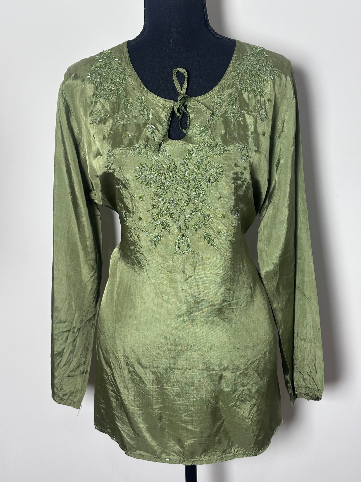 Green Embroidery Cover Up (Large)