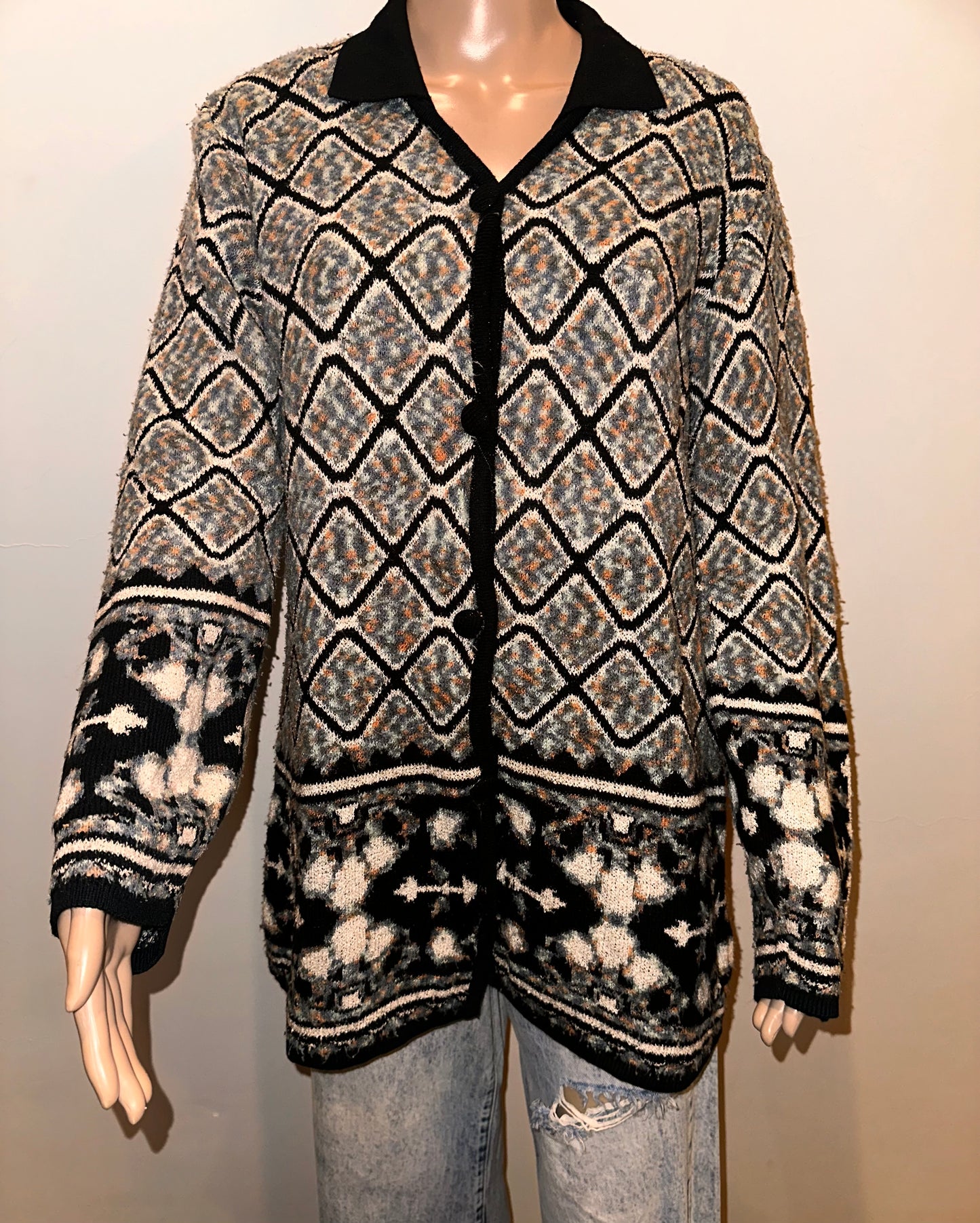 Knitted Jacket in Blue