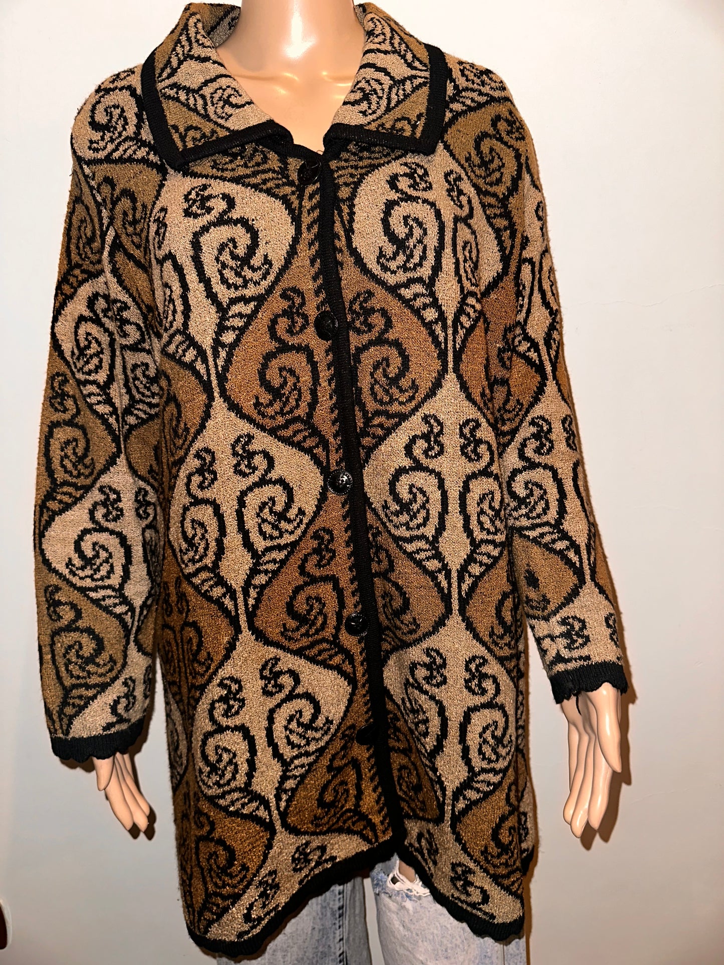 Knitted Jacket in Brown