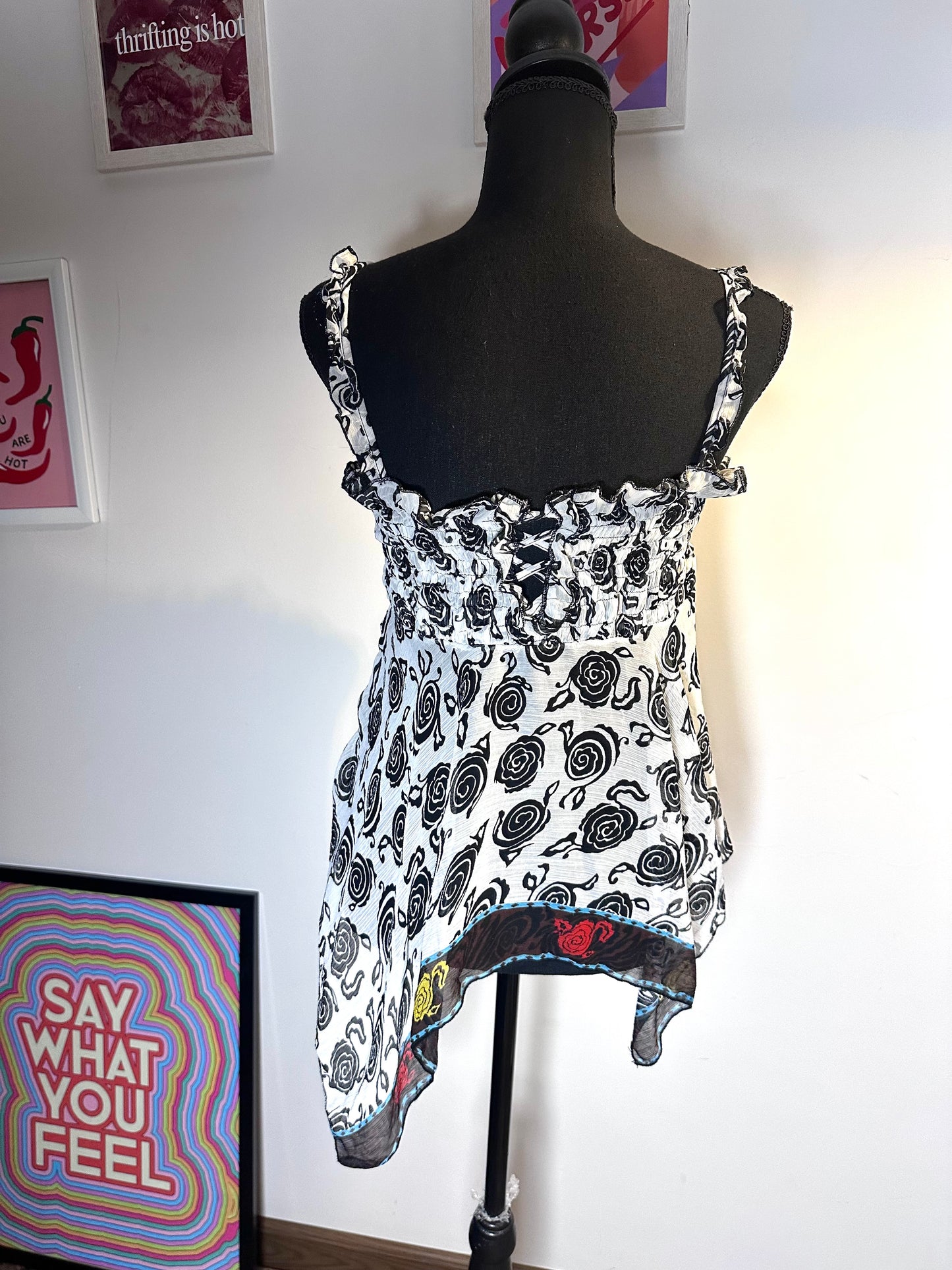 Rose Print Top (Medium)