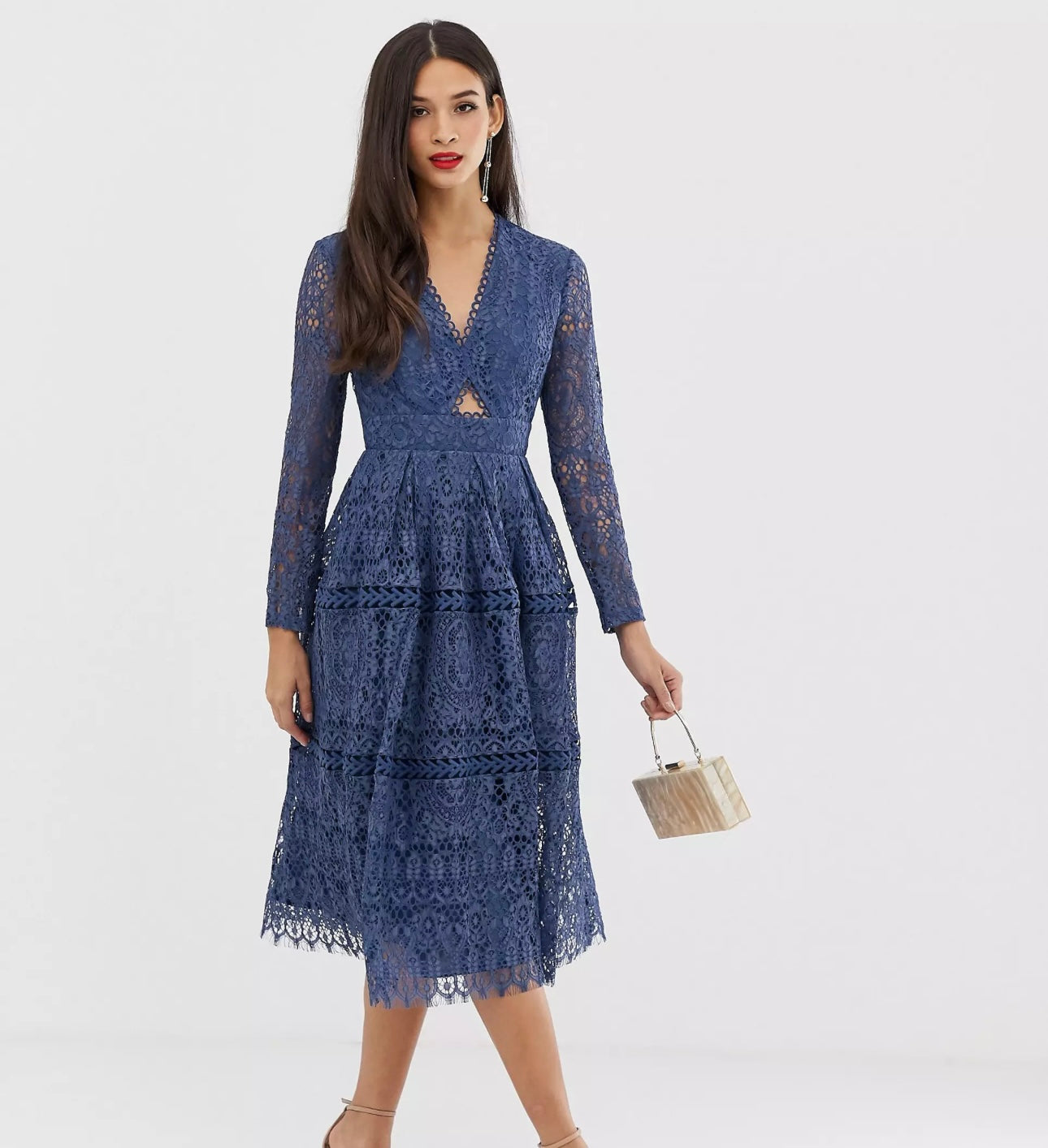 Lace Long Sleeve Dress - Asos