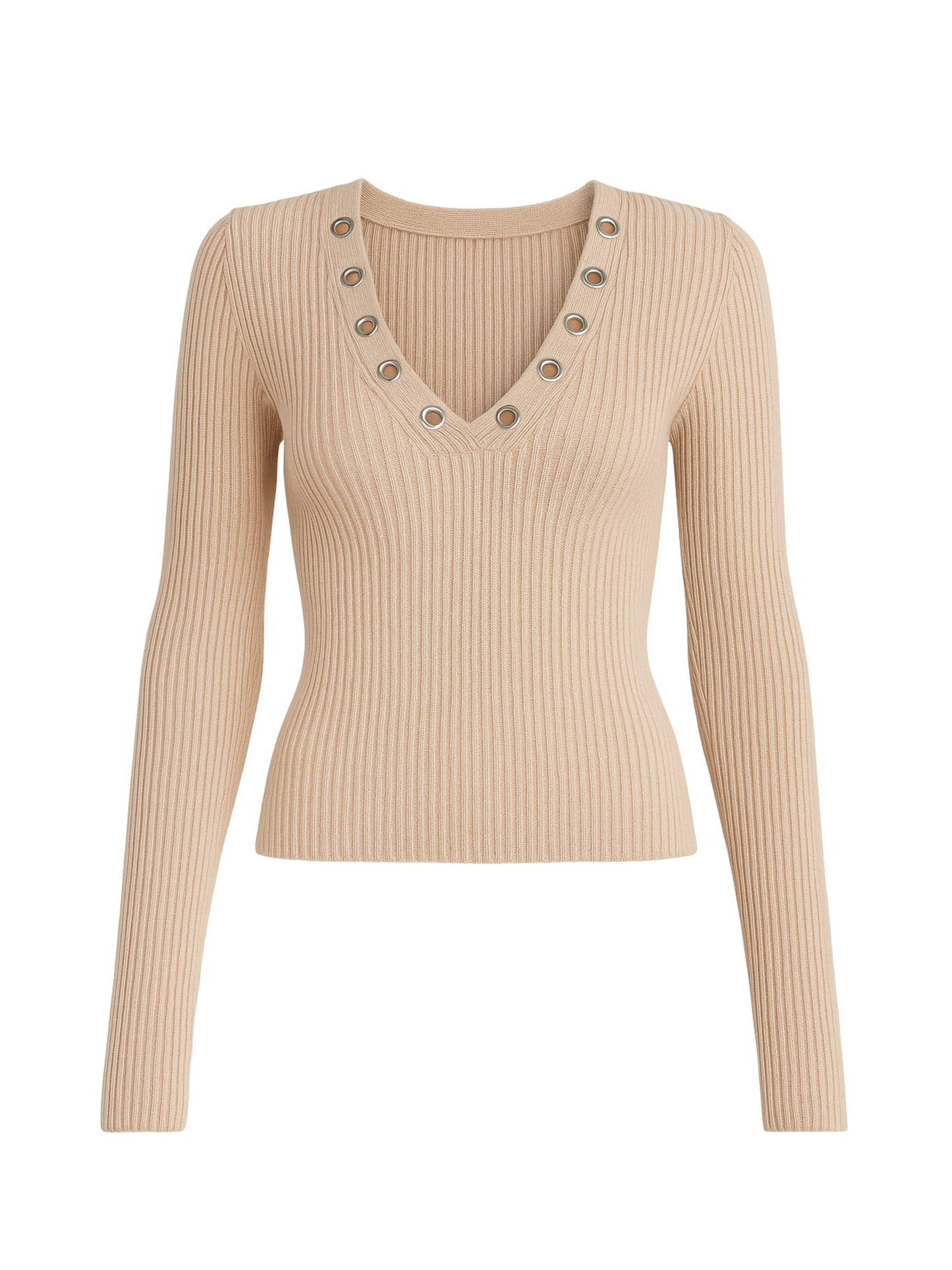 Beige Knitted Top - Bardot