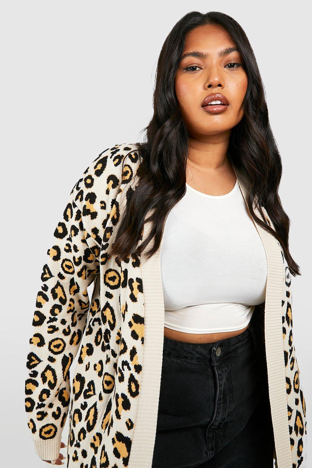 Oversized Leopard Cardigan - Boohoo