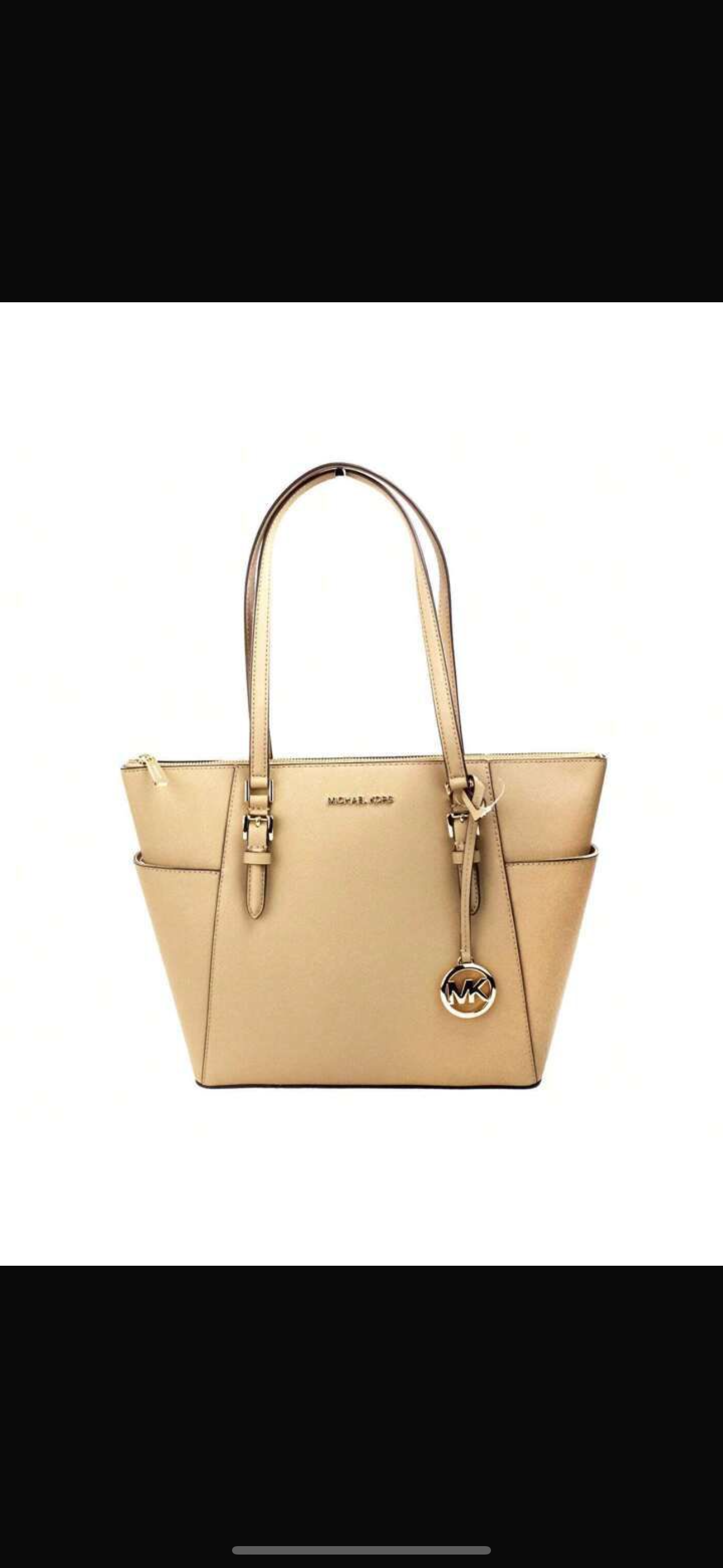 Camel Leather Tote Bag - MK