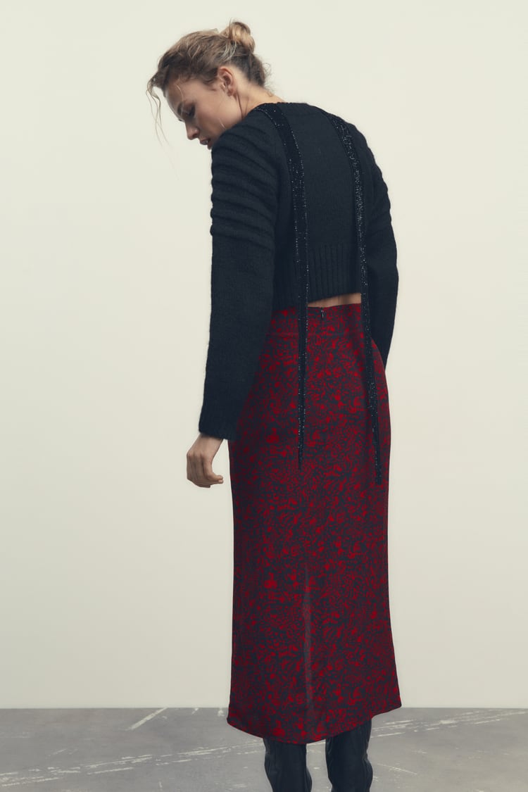 Animal Print Midi Skirt - Zara