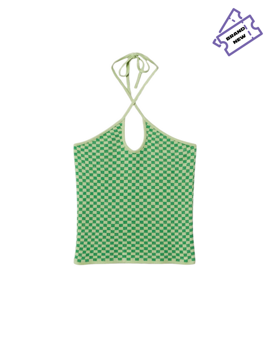 Check Knitted Top - Mango