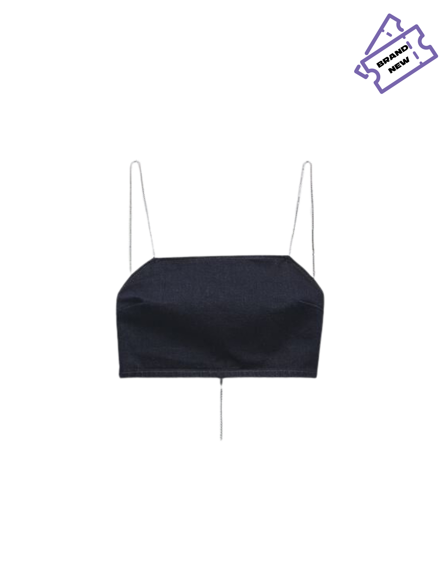 Denim Rhinestone Top - Zara