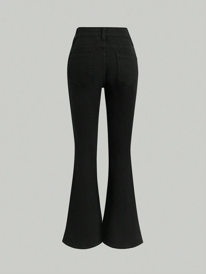 Distressed Flare Jeans - PLT