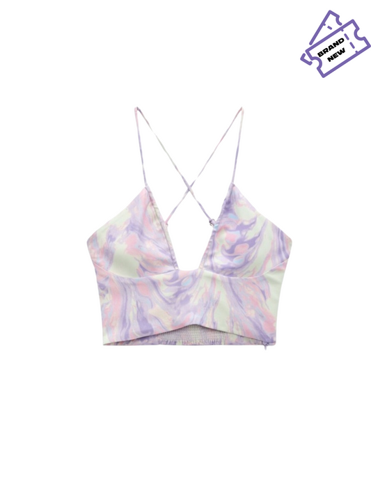 Marble Satin Top- Zara