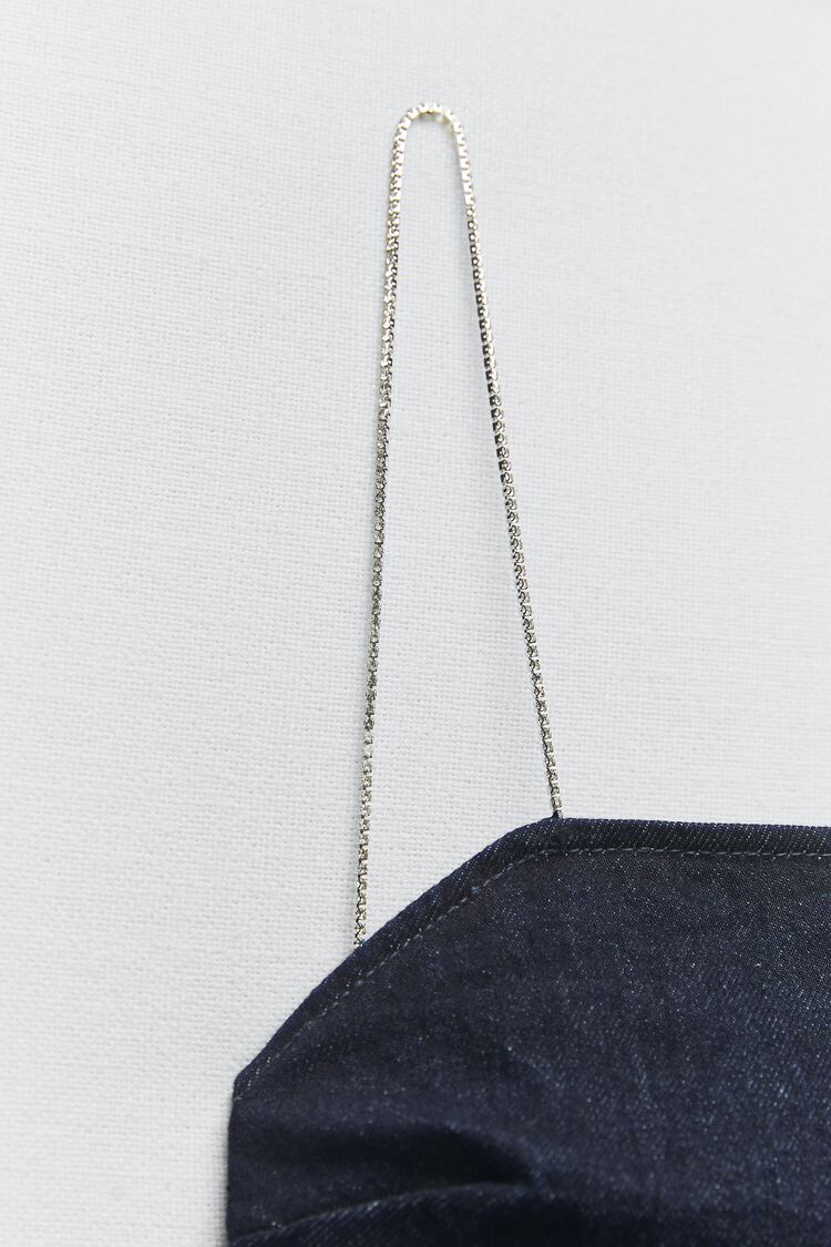 Denim Rhinestone Top - Zara