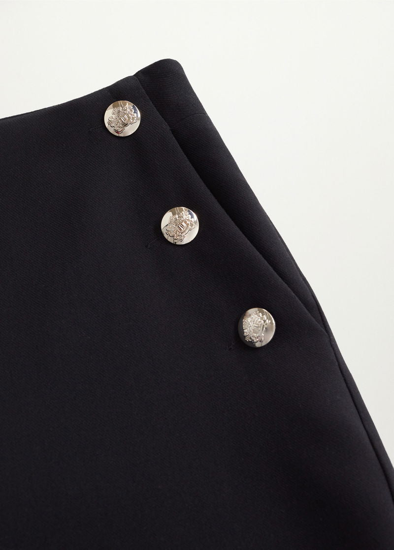 Cropped Button Trousers - Mango