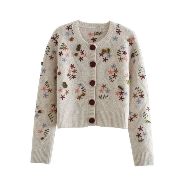 Floral Knit Cardigan - Zara