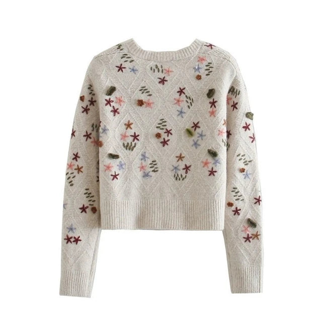 Floral Knit Cardigan - Zara
