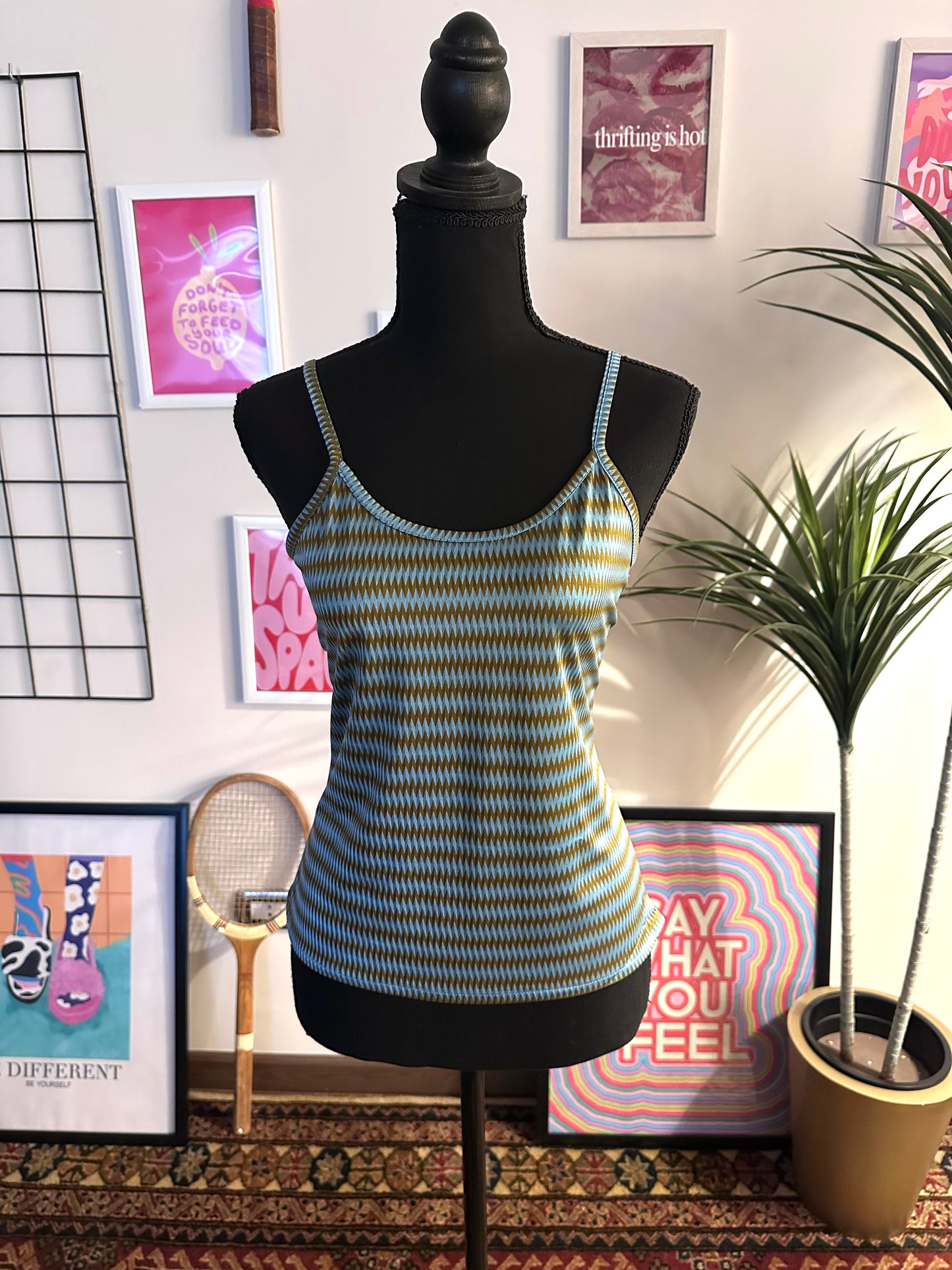 Blue & Olive Cami (Medium)