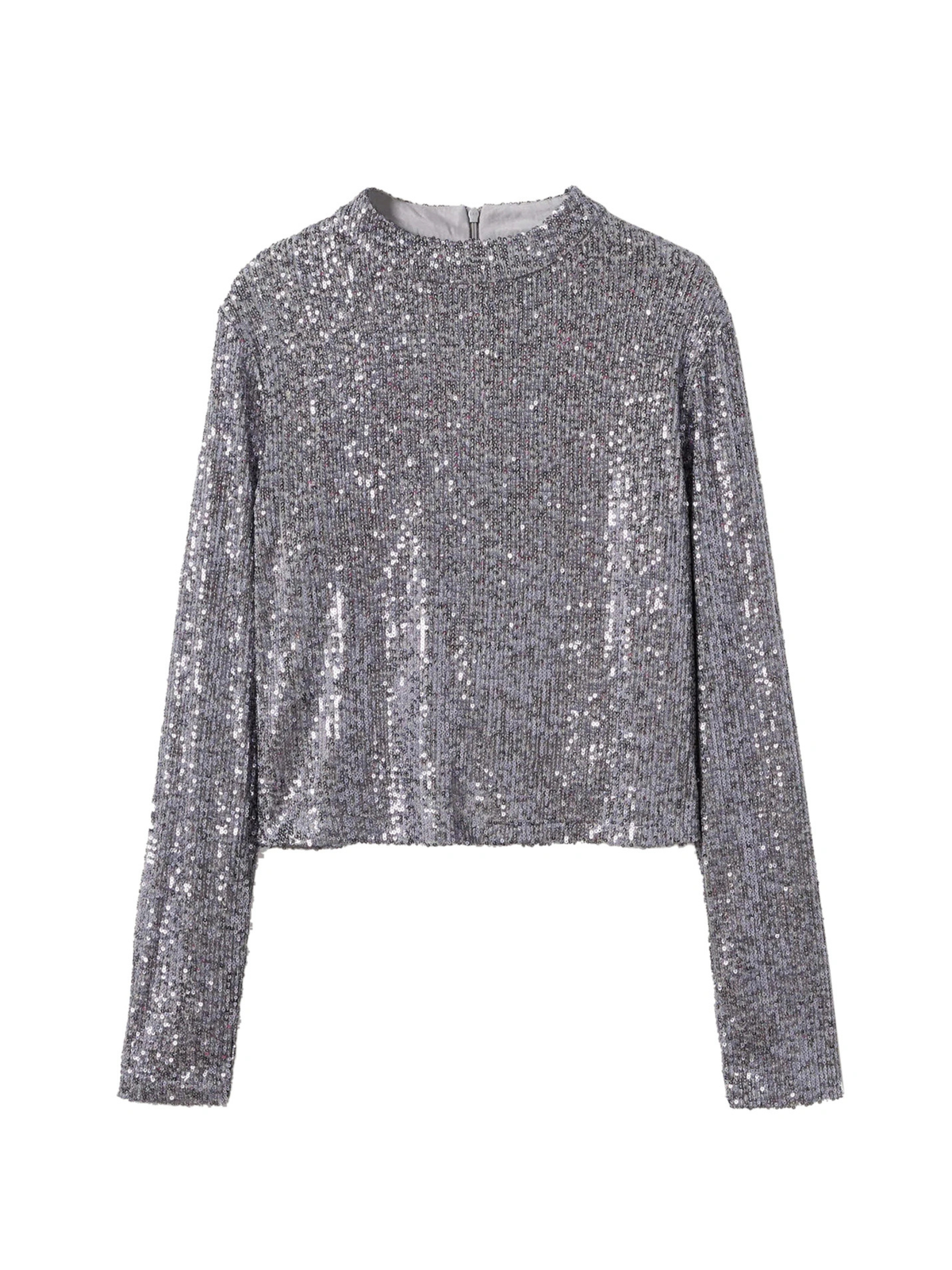 Silver Long Sleeve Top (Small)