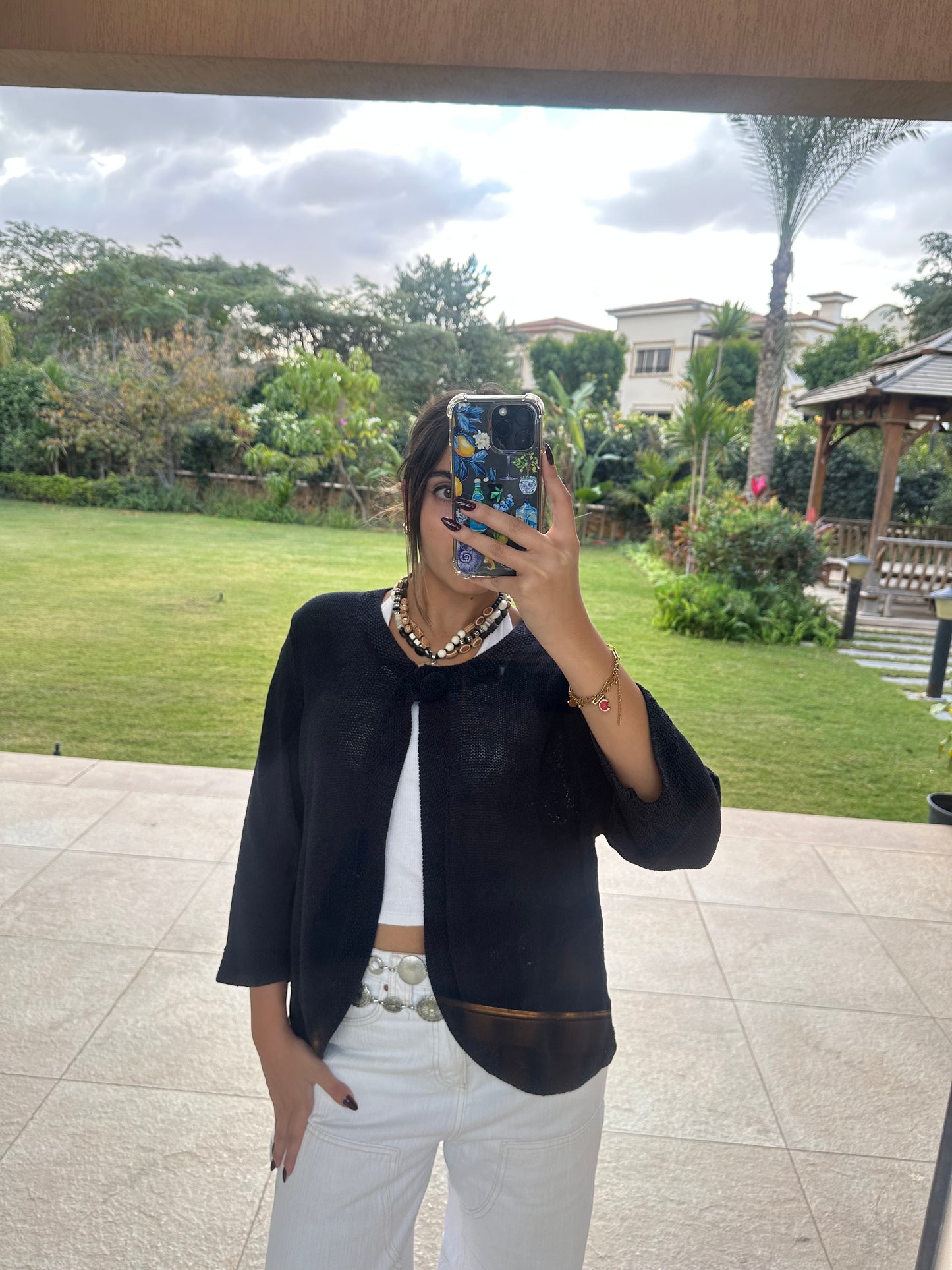 Navy Knitted Cardigan