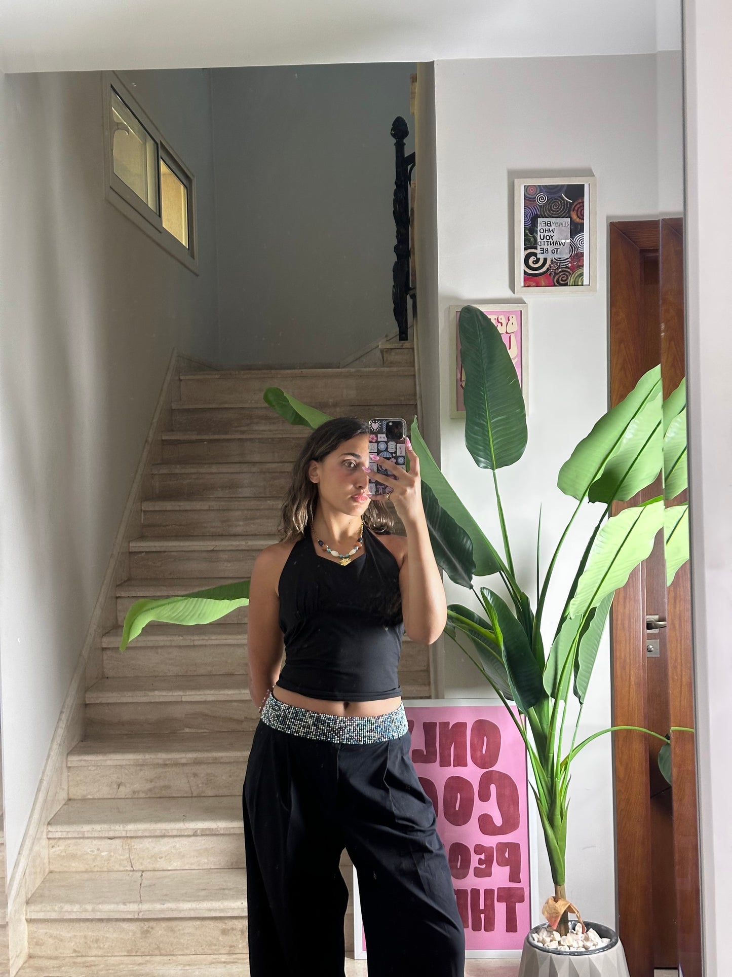 Black Halter Top (Medium)