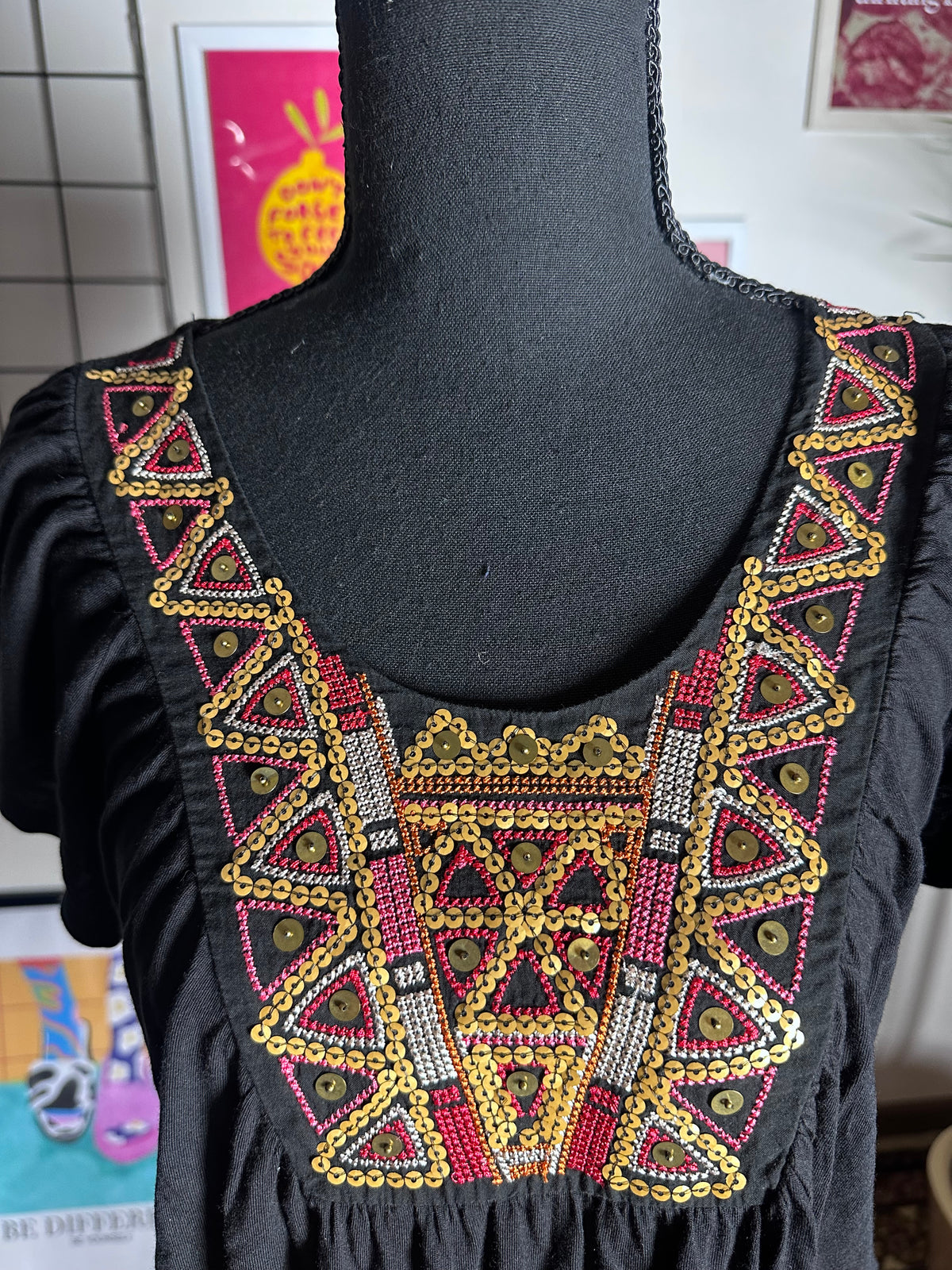 Boho Beaded Top (Medium)