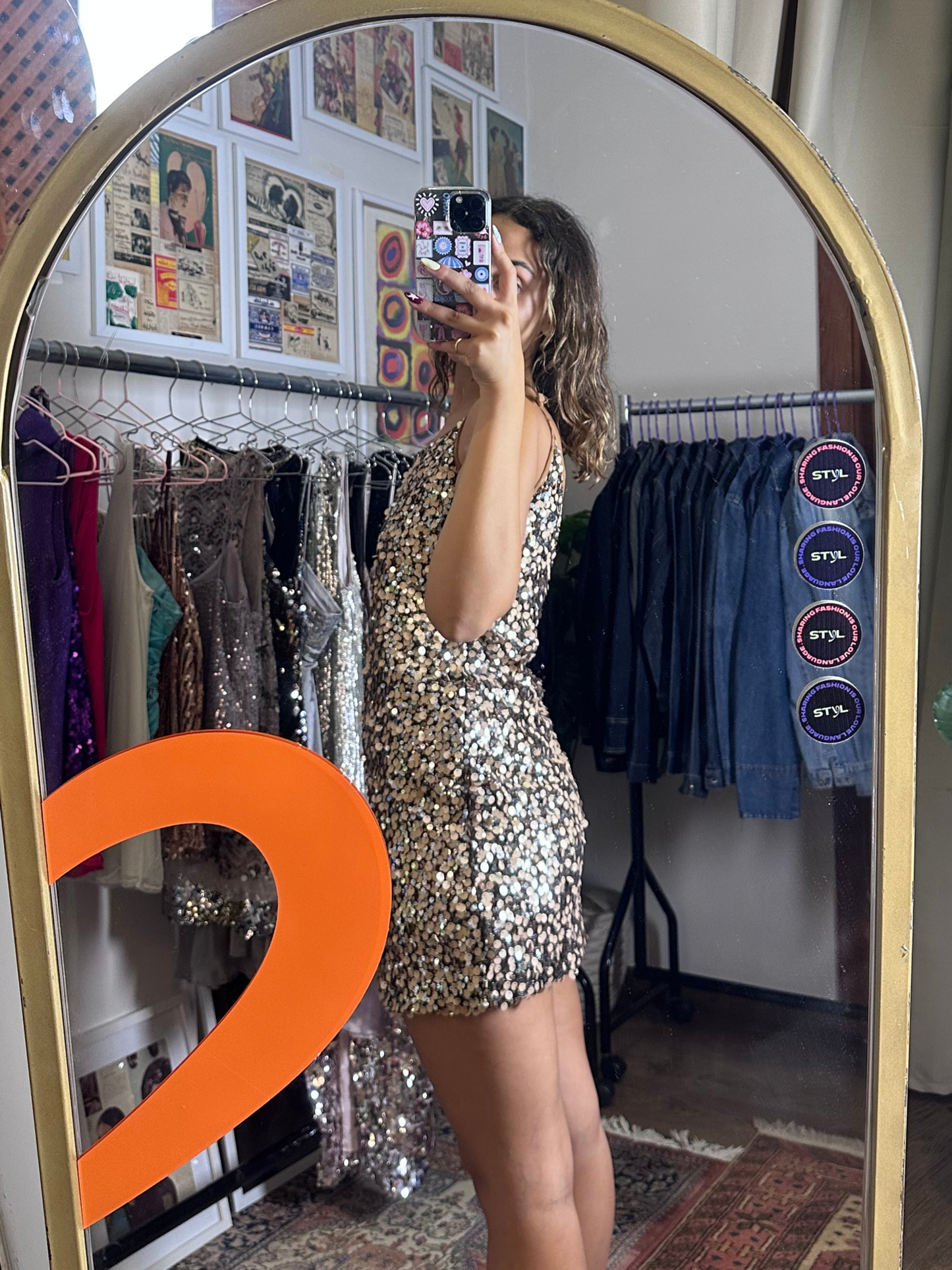 Gold Sequin Dress