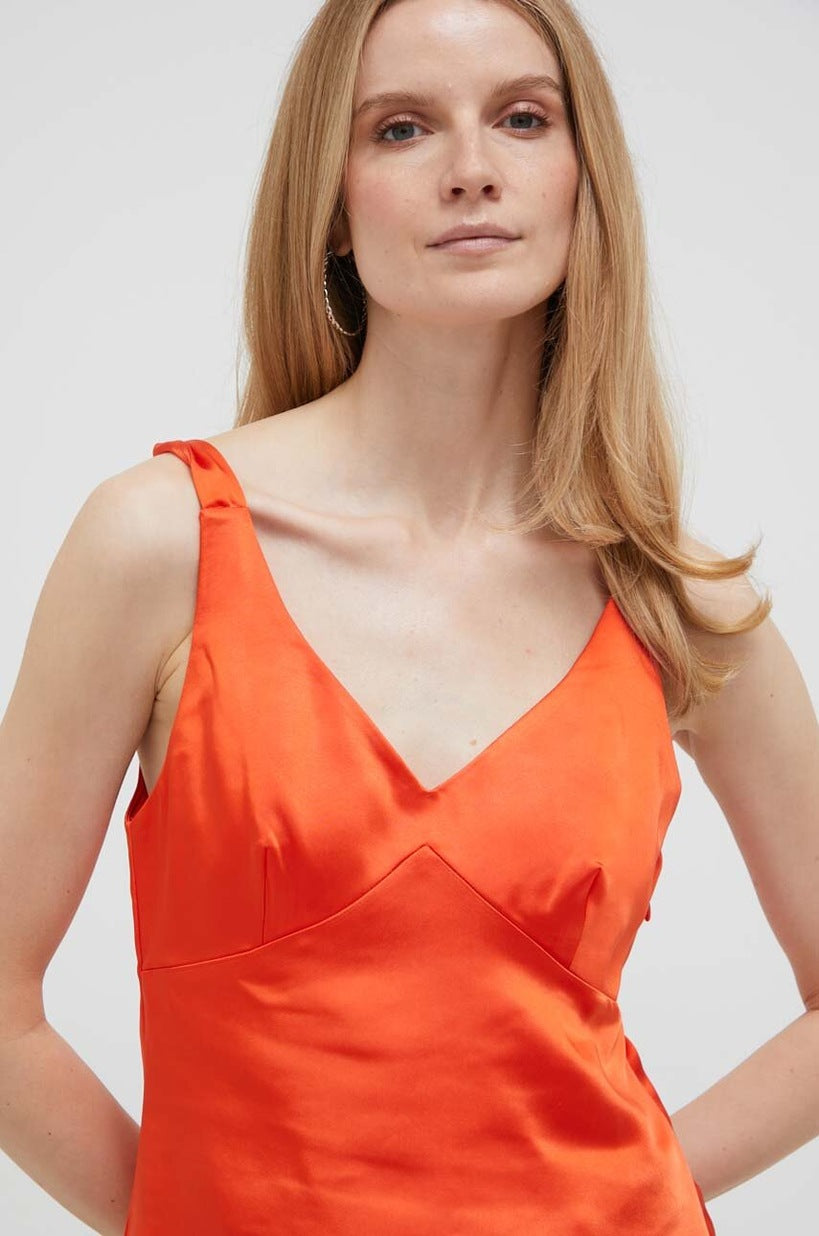Satin Orange Top (Large)