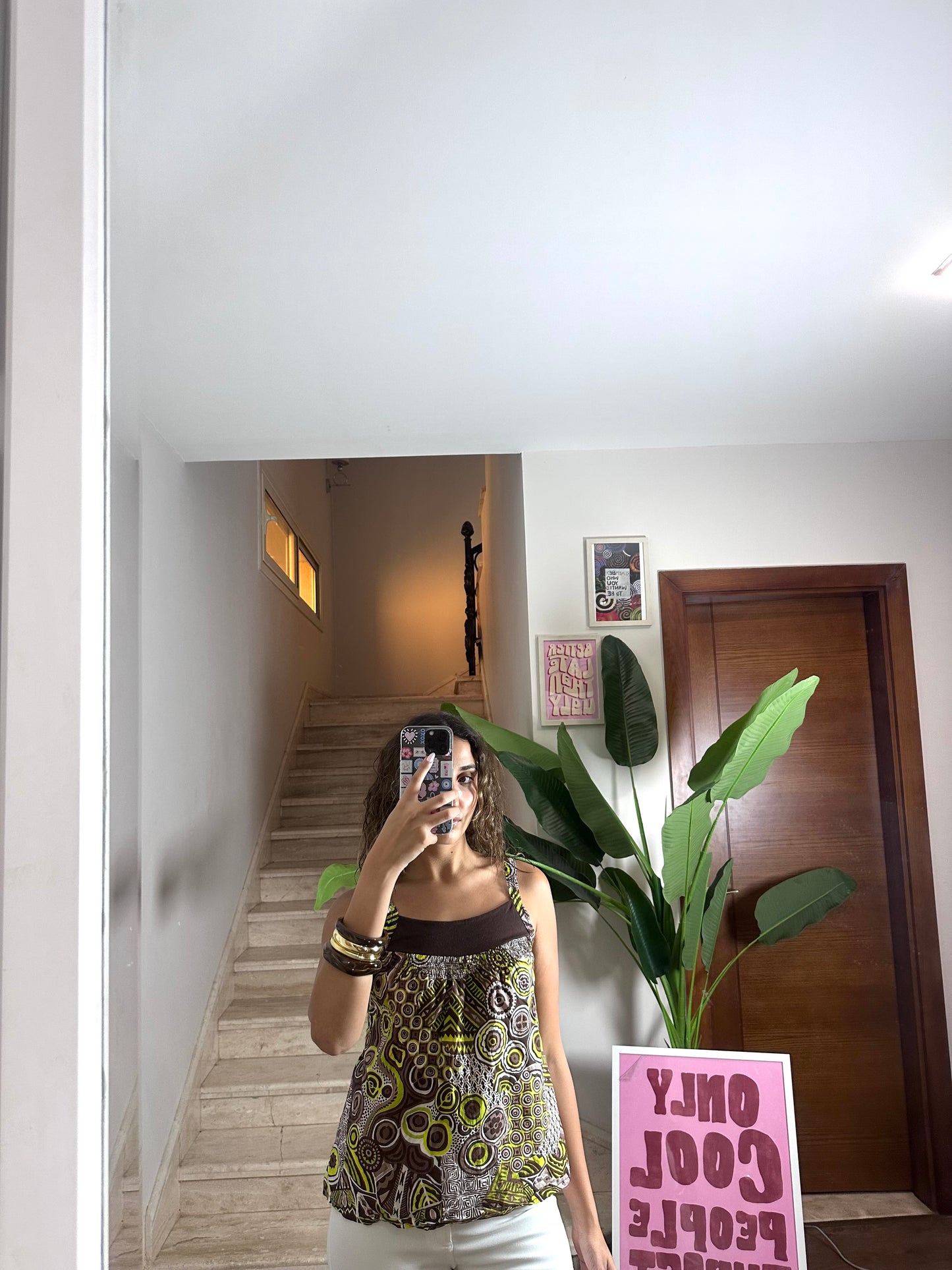 Y2K Patterned Top (Medium)