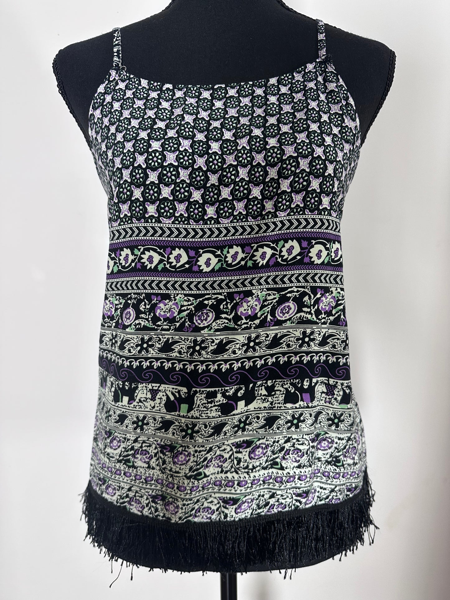 Printed Black Top (medium)