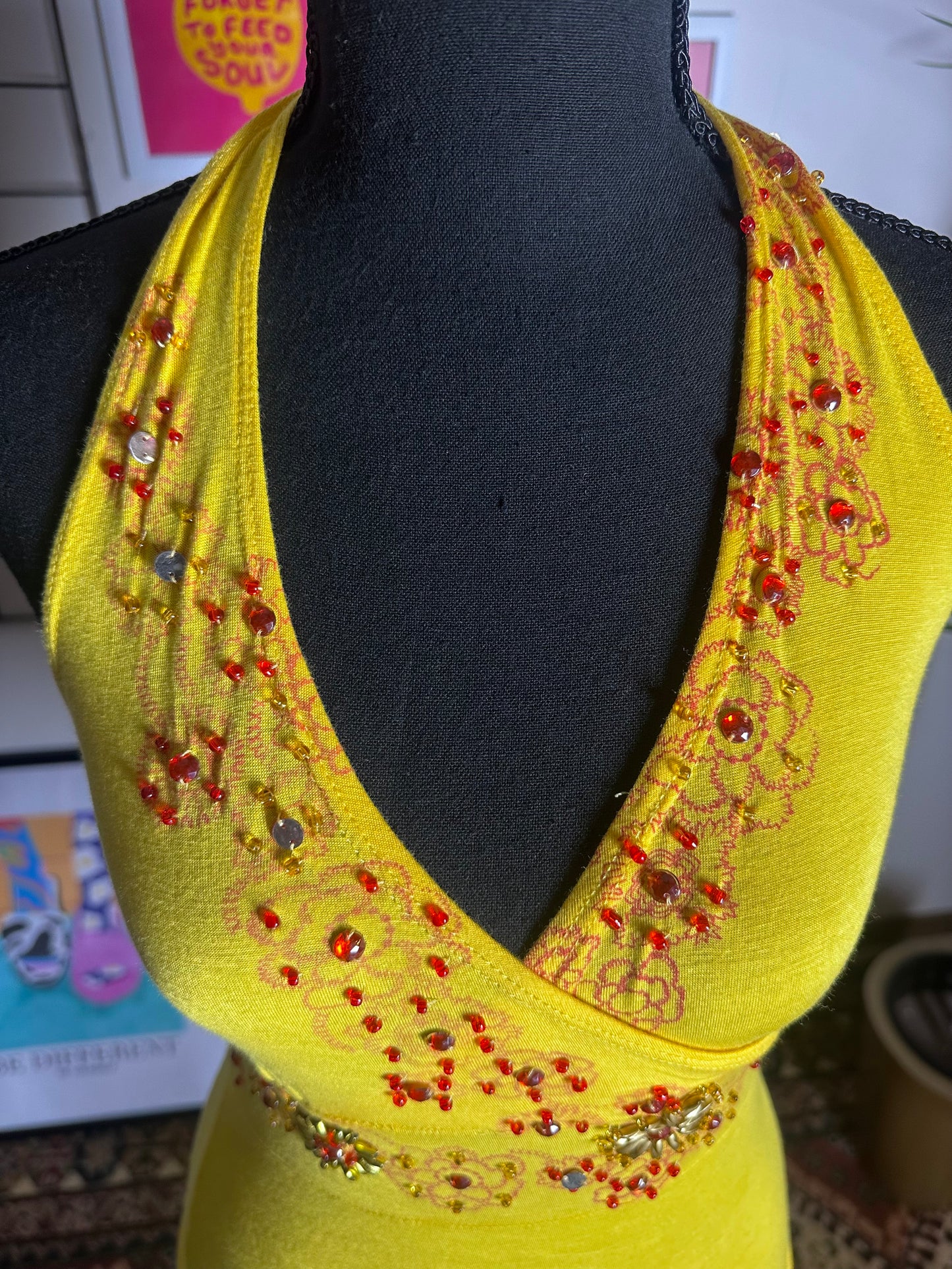 Yellow Halter Top (S/M)