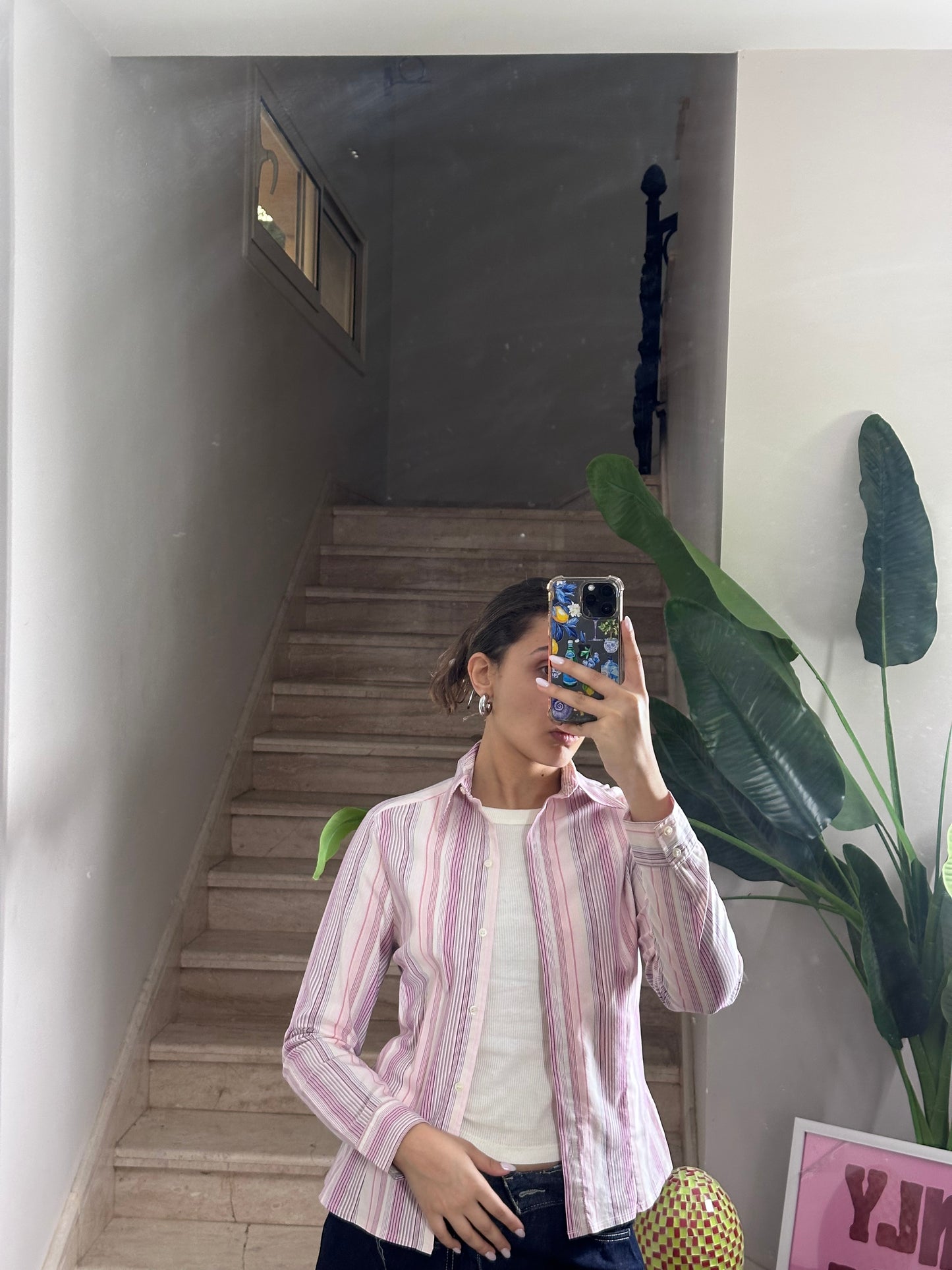 Pink Striped Shirt (Large)
