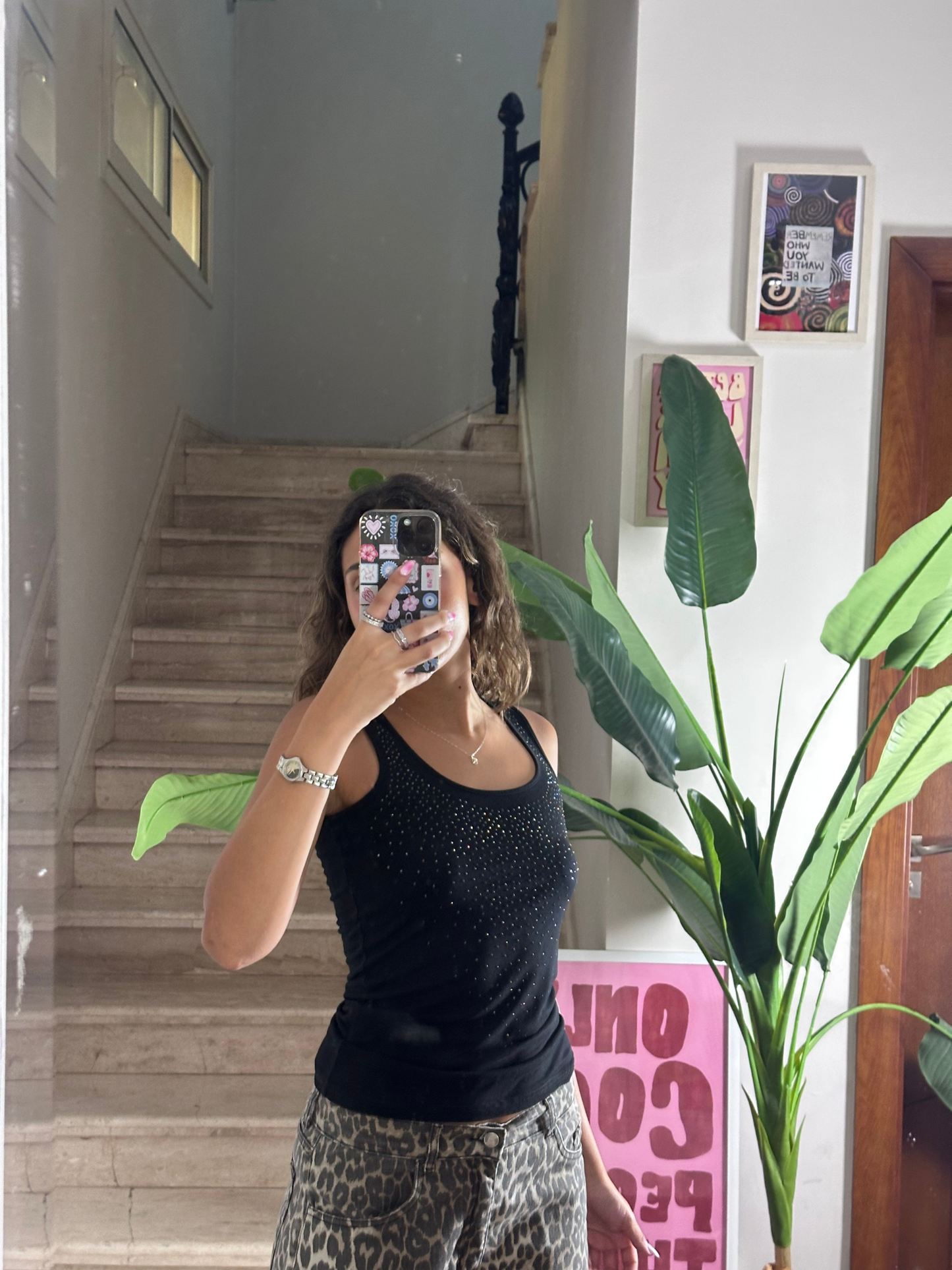 Rhinestone Tank Top (Small)