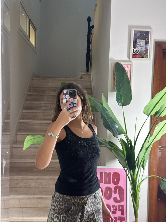 Rhinestone Tank Top (Small)