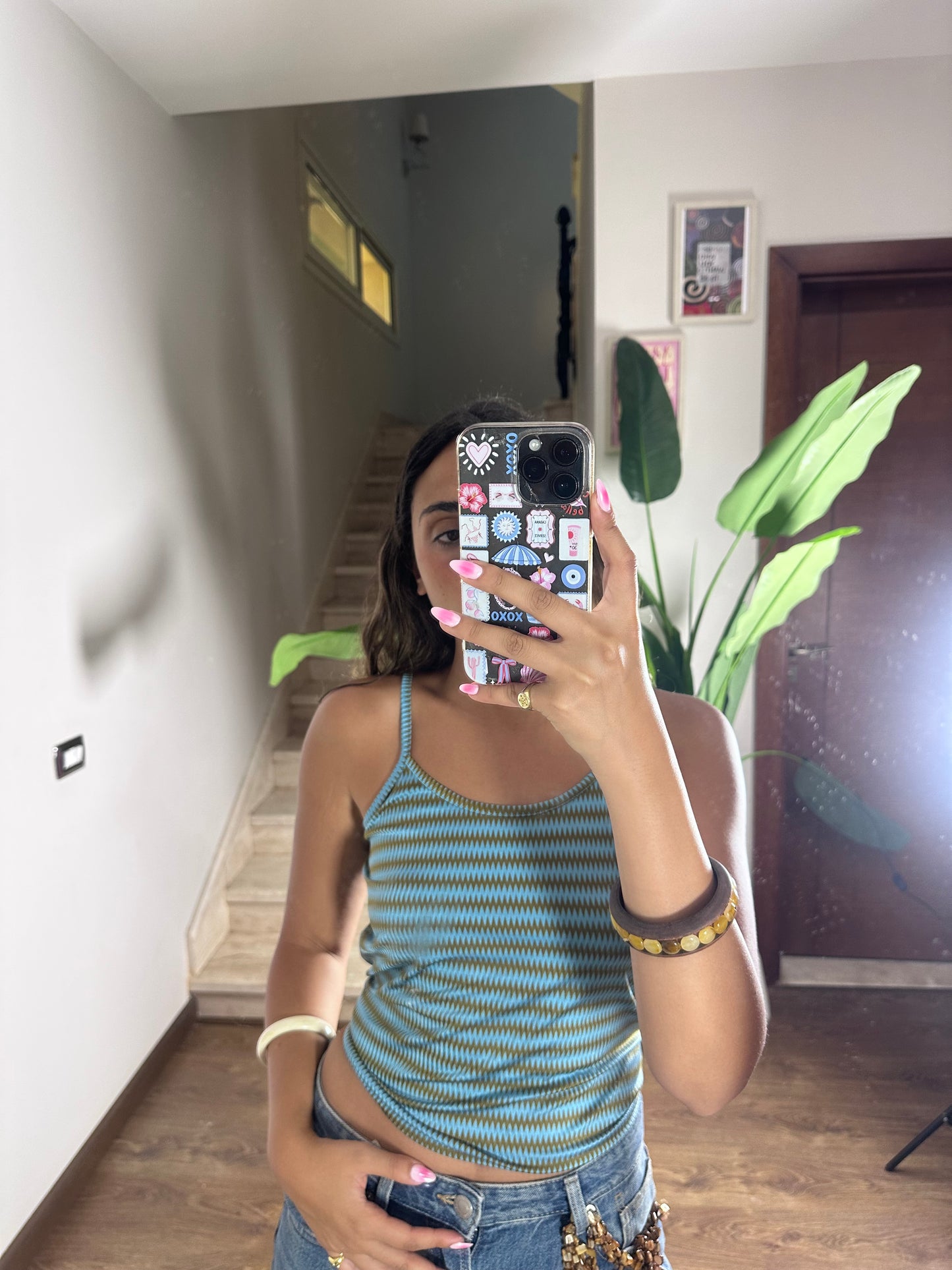 Blue & Olive Cami (Medium)