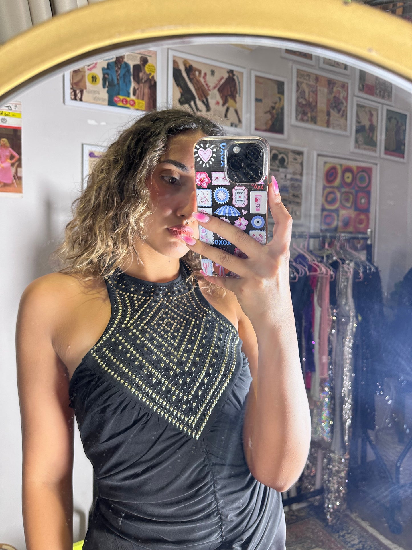 Studded Halter Top (M/L)