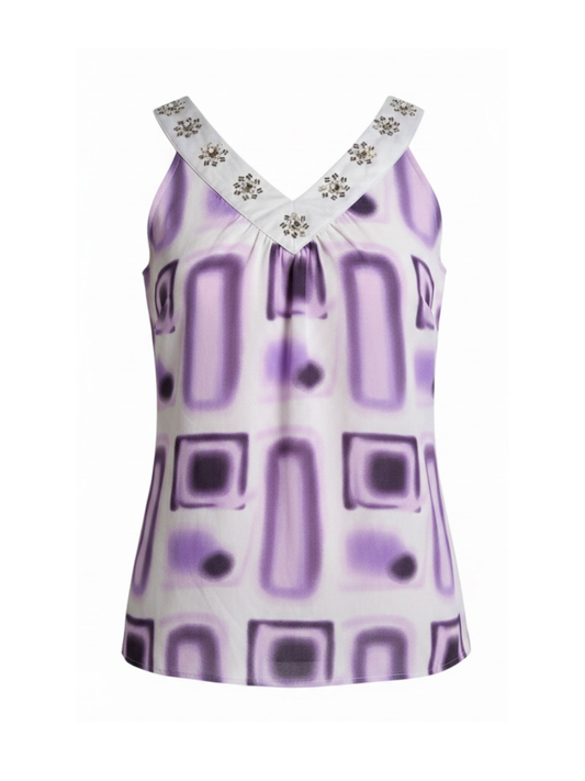 Purple Beaded Top (Medium)