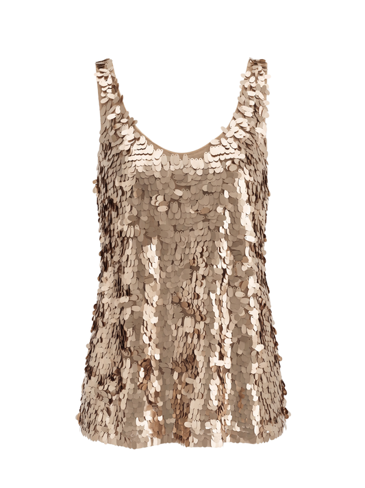 Gold Sequin Top (X Large)