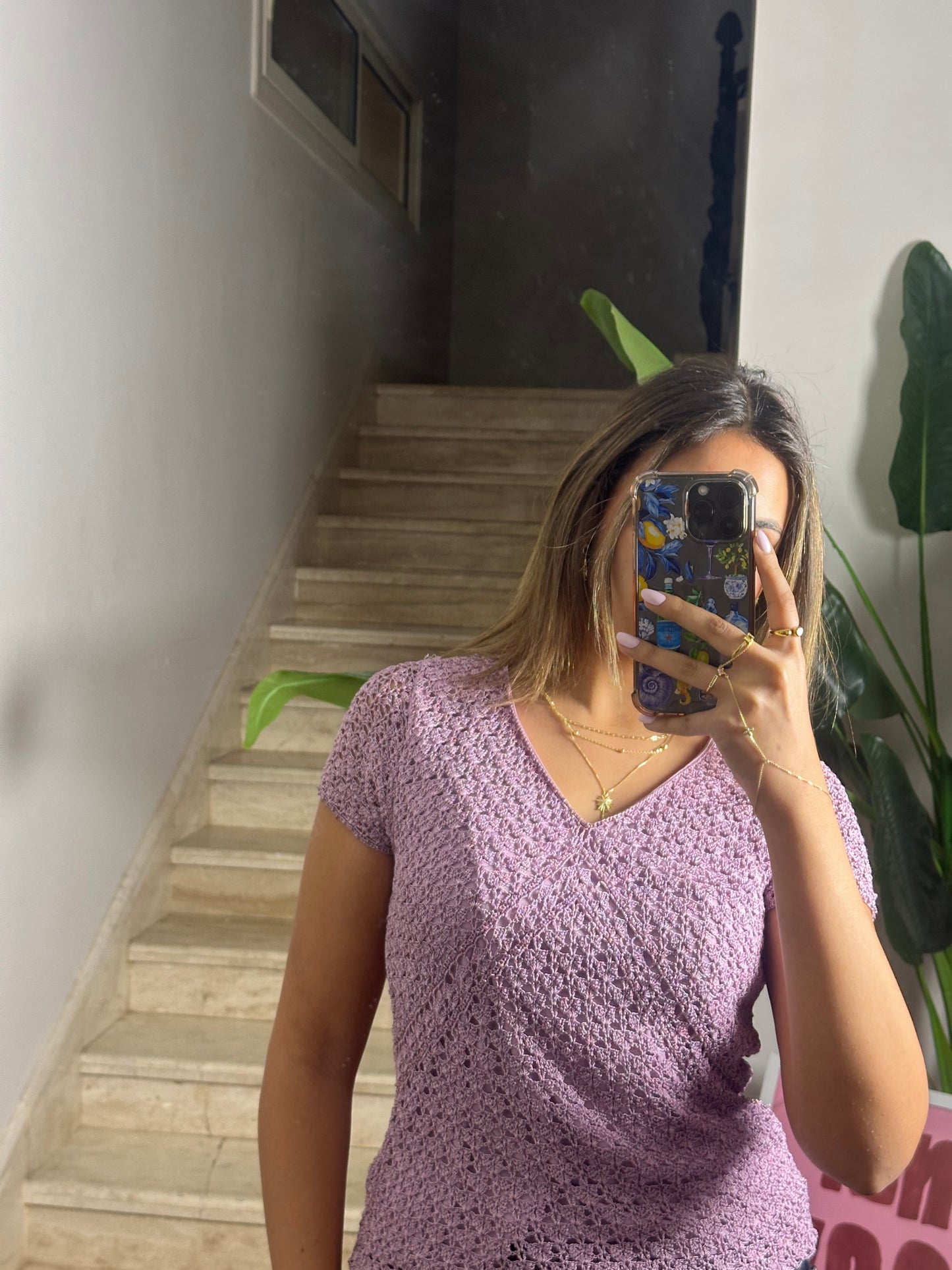 Purple Knitted Top (Large)