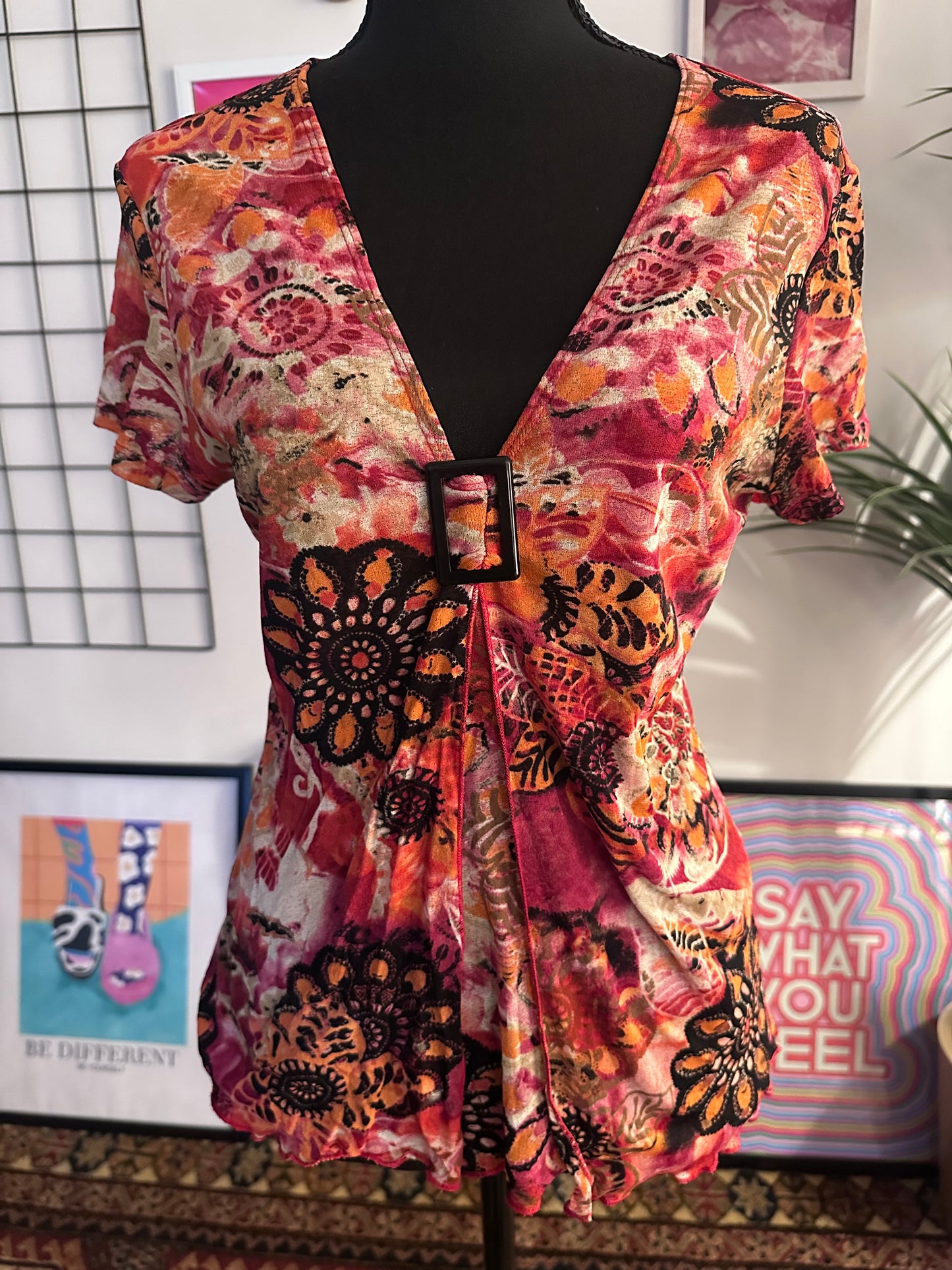 Y2K Mesh Blouse (Large)