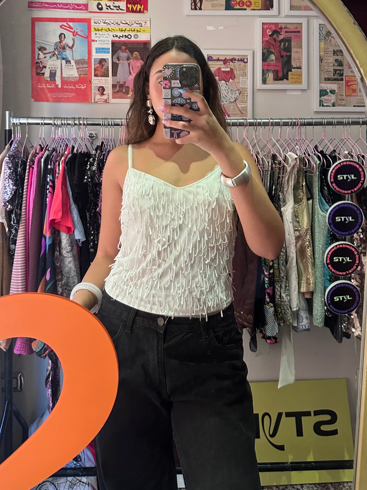White Sequins Top (M/L)