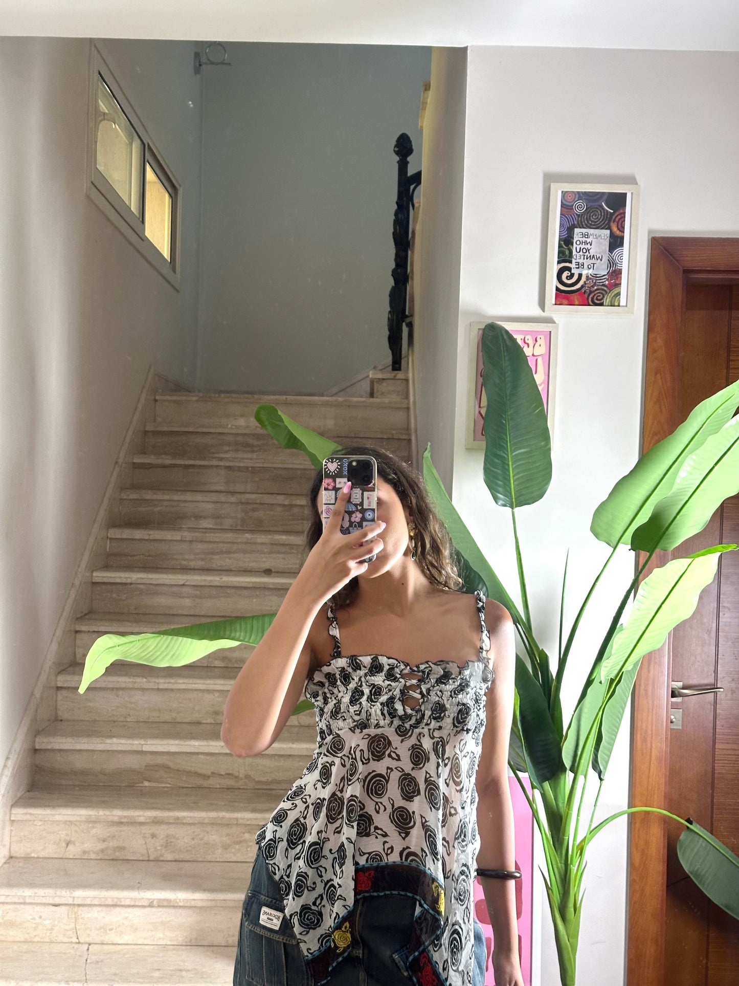 Rose Print Top (Medium)
