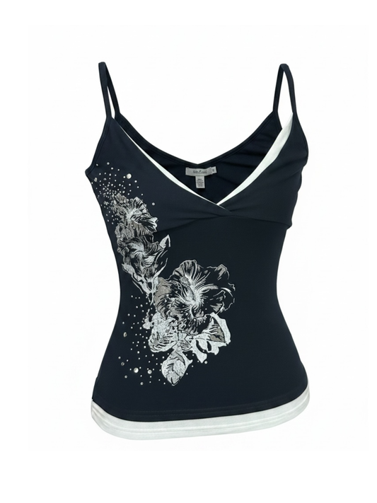 Y2K Double Strap Floral Top (Small)