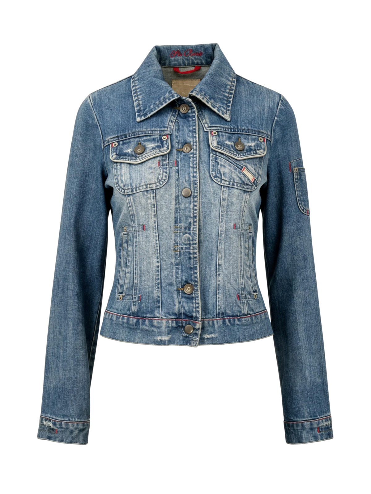 Red Stitched Denim (Small)